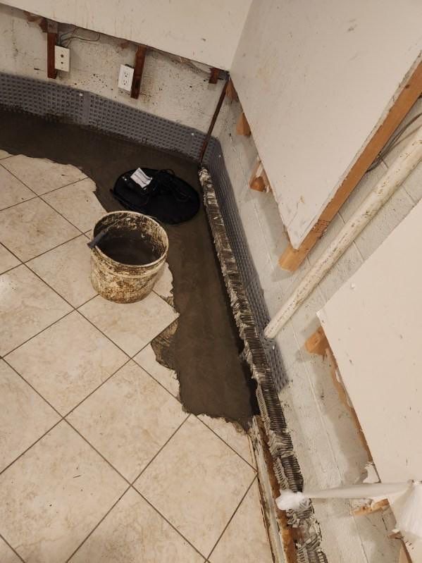 Interior French Drain Parsippany NJ by Pure Service Pro, LLC 