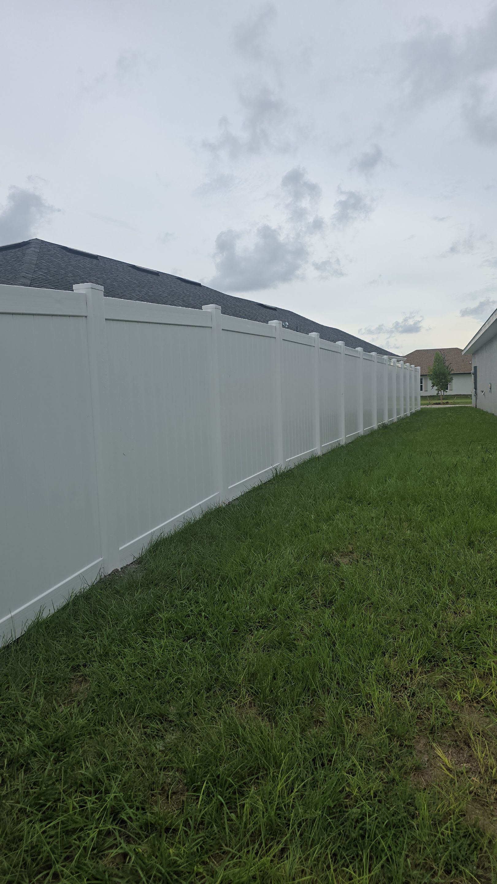 White Vinyl Privacy Fence Installation for North Port Residence by True Fence LLC