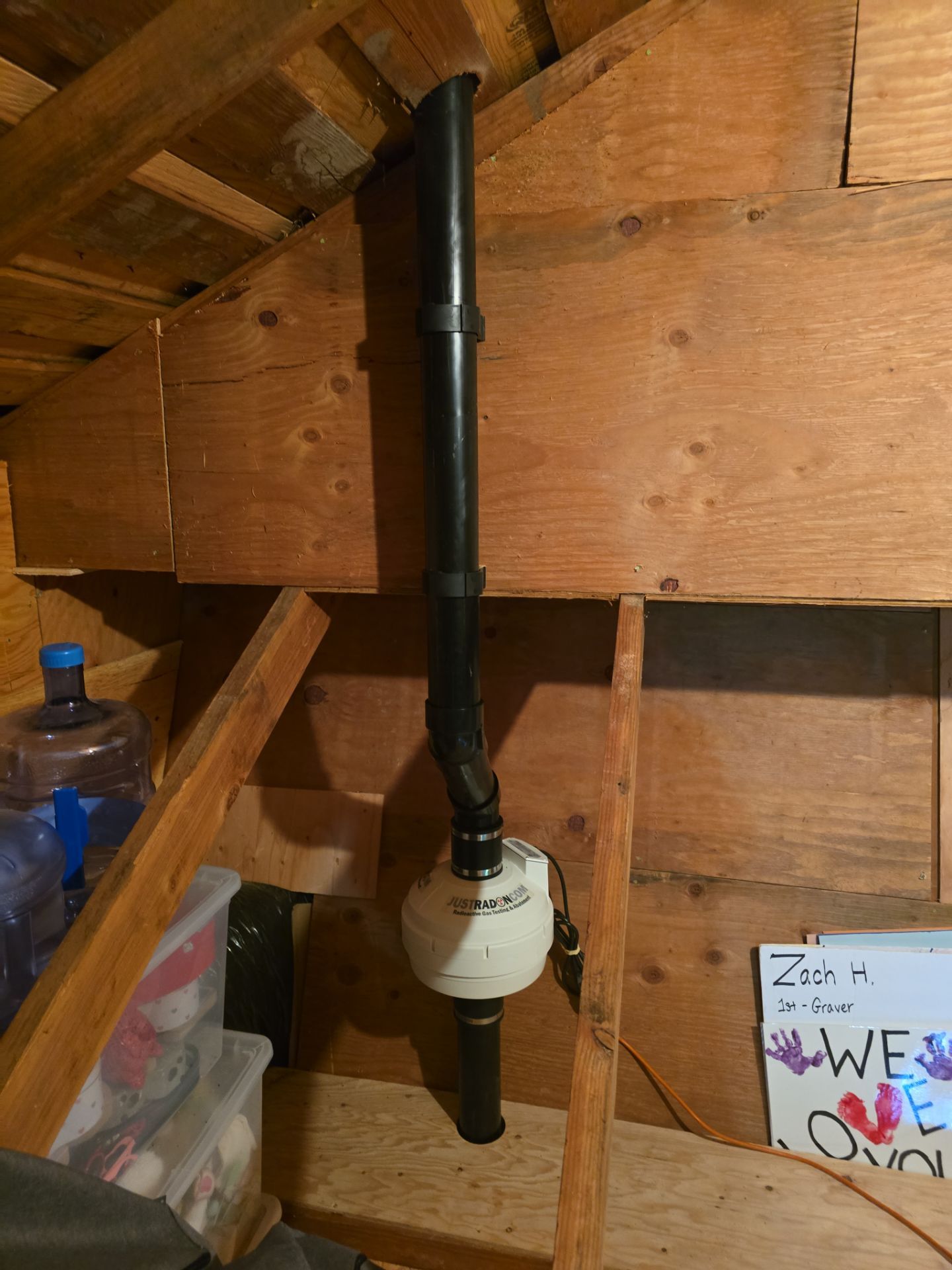 Sub Slab SafeAir™ System with Attic Installation by JustRadon.Com