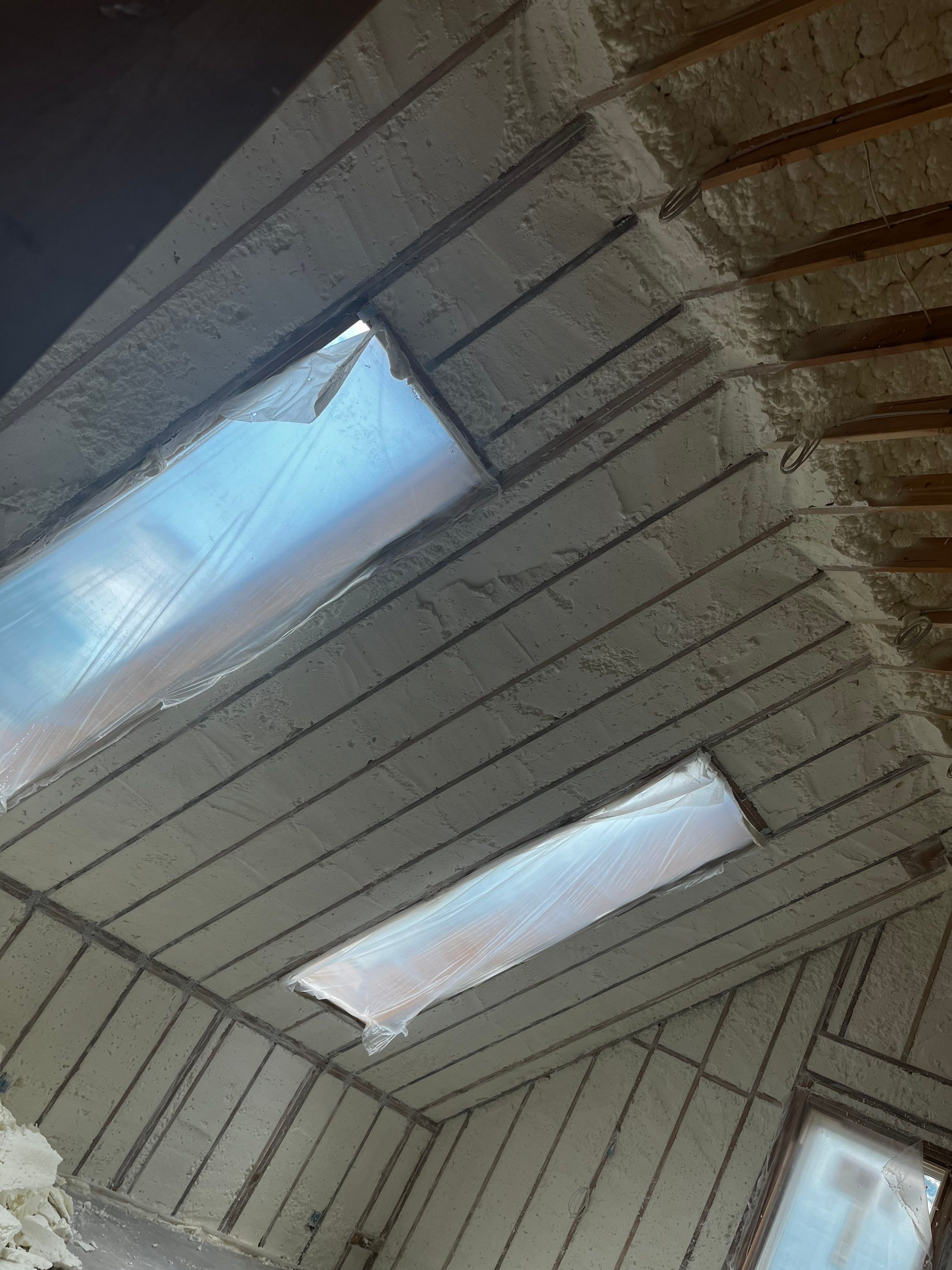 New Home Construction using open cell spray foam by NYS Foam & Energy