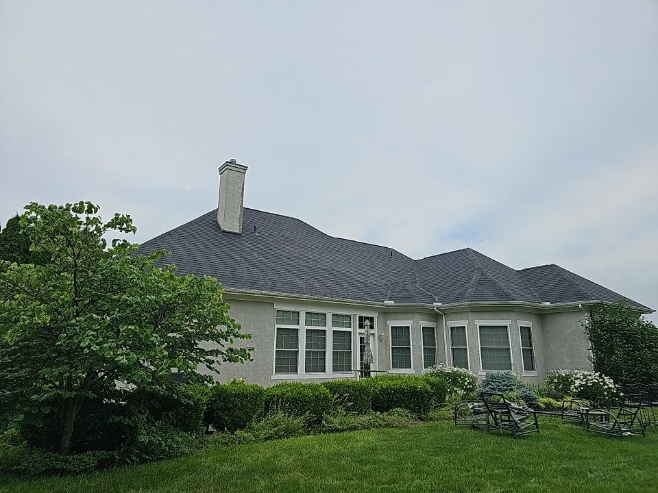 Residential Roofing Installation using Atlas Pinnacle Black Shingles by 614 Exteriors