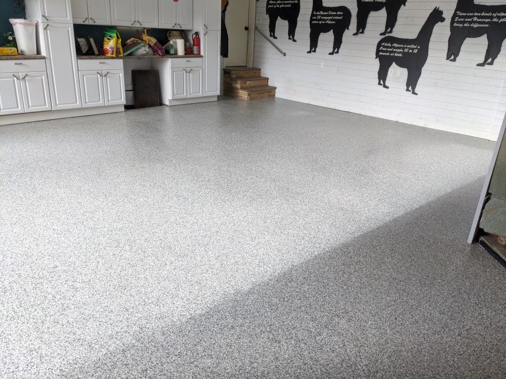Garage Transformation using Slate Stone and the Penntek Evolution System by Croc Coatings, LLC