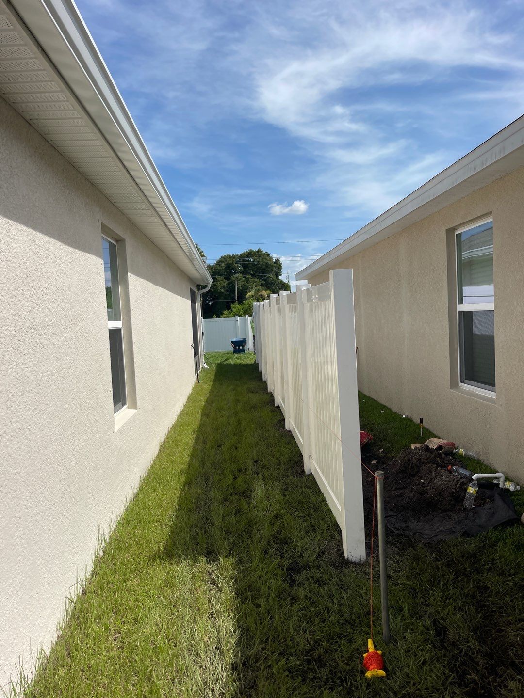Vinyl Fence Installation using 6ft White Vinyl Picket Fence by Asap fence and gates, LLC
