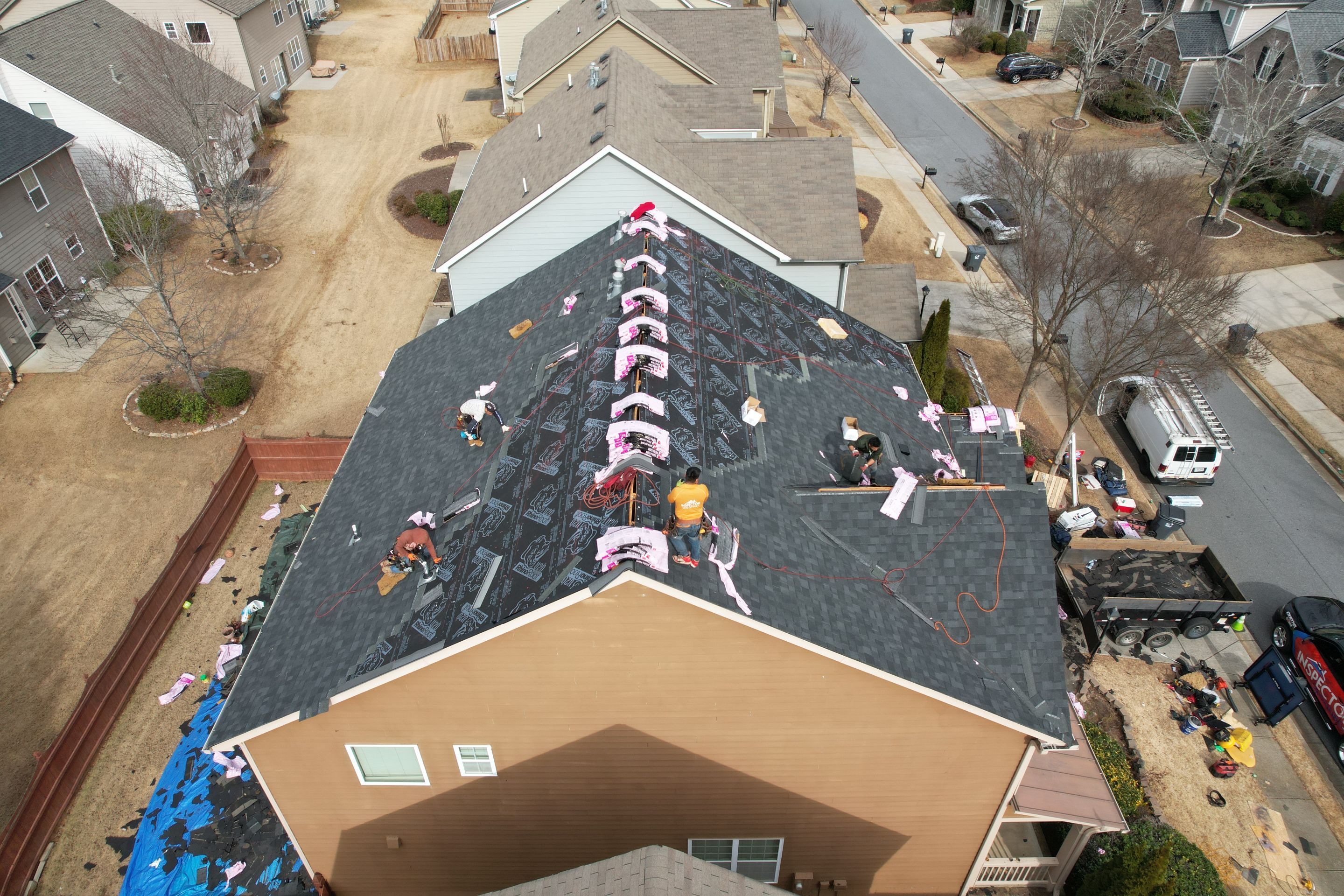 Residential Roofing Installation using Owens Corning by Inspector Roofing and Restoration