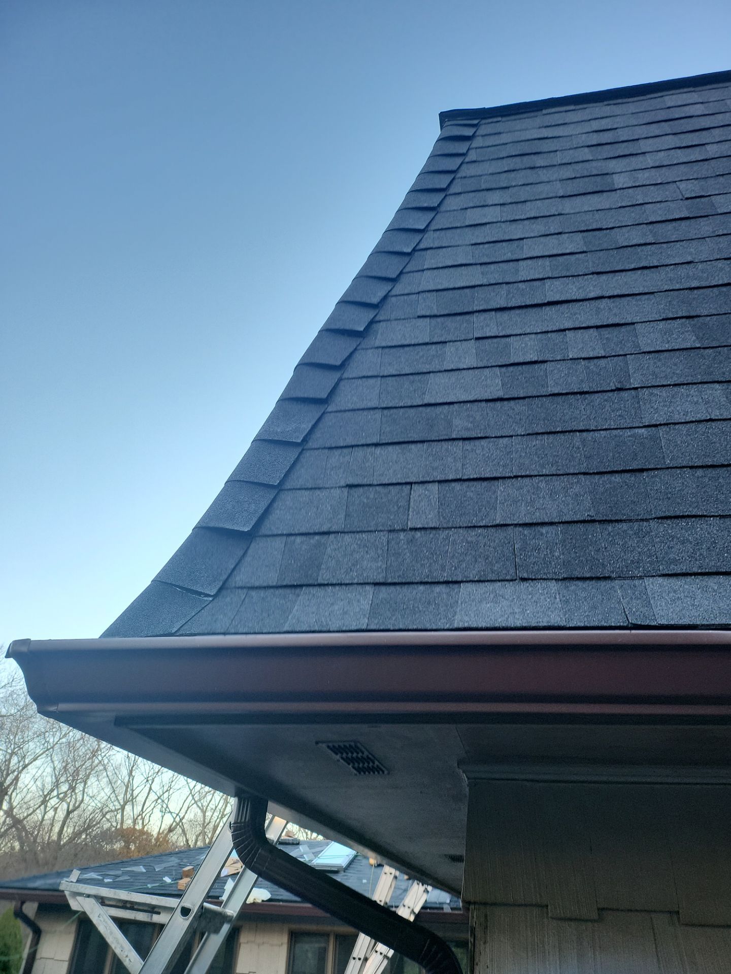 Residential Roofing Installation using Owens Corning TruDefinition Onyx Black by A Plus Exterior