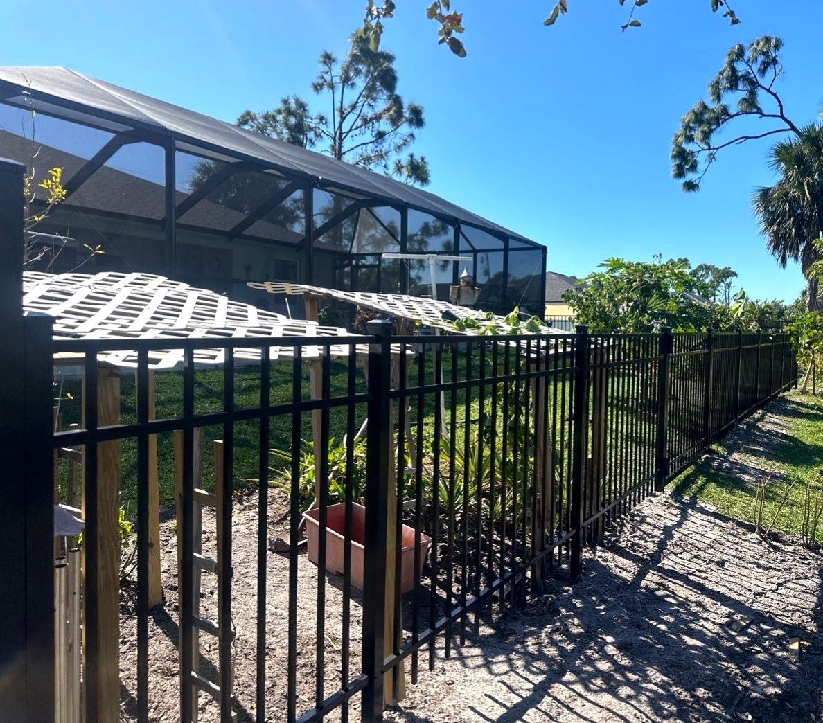 Aluminum Fence Installation using Black 3 Rail Aluminum Fence by Asap fence and gates, LLC