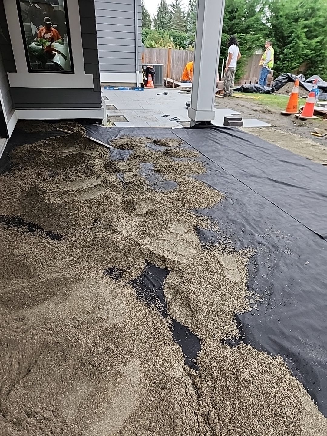 Hardscaping Back Patio Landscape Project  by Jireh Asphalt & Concrete Inc 