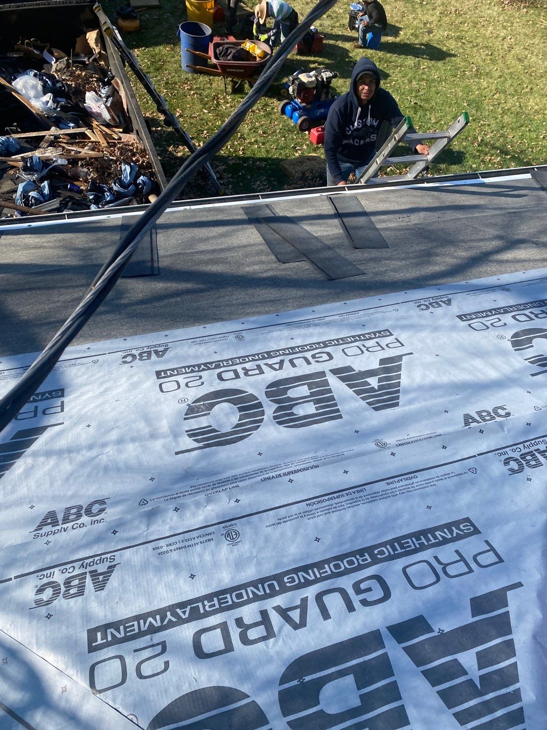 Residential Roofing Installation using Ownens Corning Duration Brownwood by Absolute Roofing and Construction
