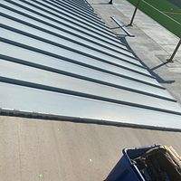 .040 Aluminum 1.5" Mechanical Seam Slate Gray  by Total Roofing System The Metal Roof Experts