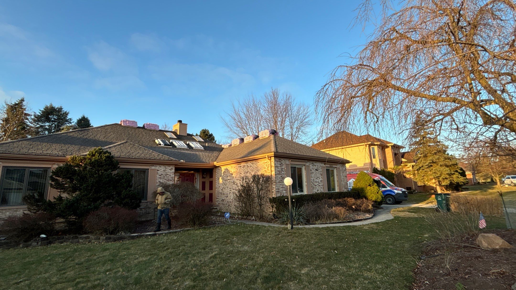 Roof Replacement using Owens Corning Midnight Plum by 180 Contractors