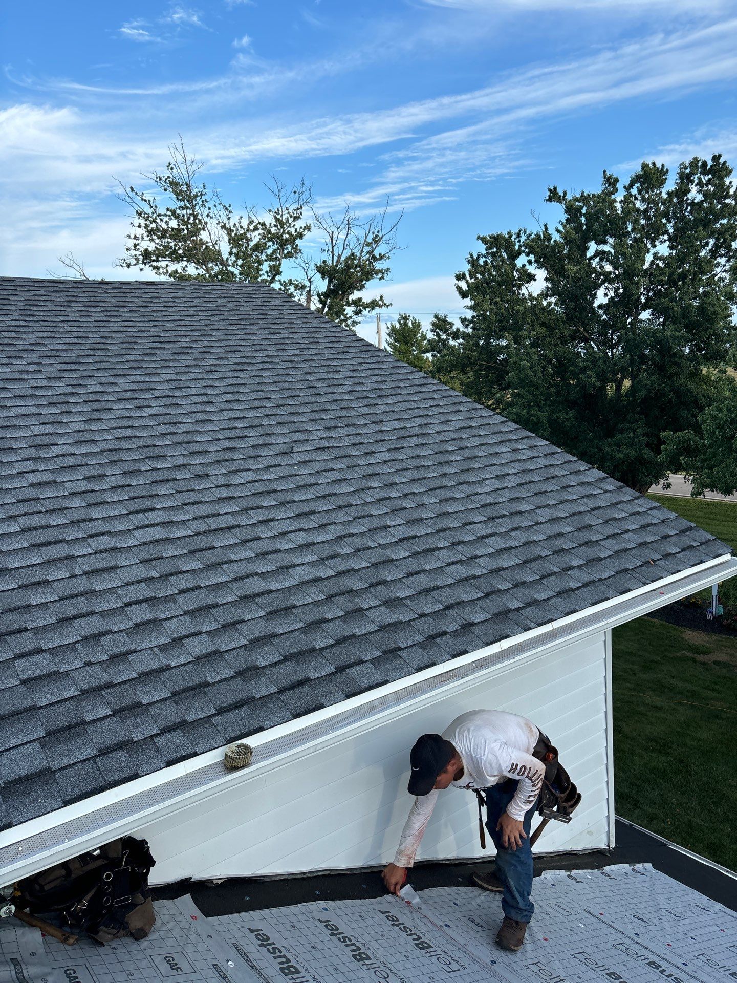 Residential Roofing Installation using Timberline UHDZ Shingles - Pewter Gray by RoofX 