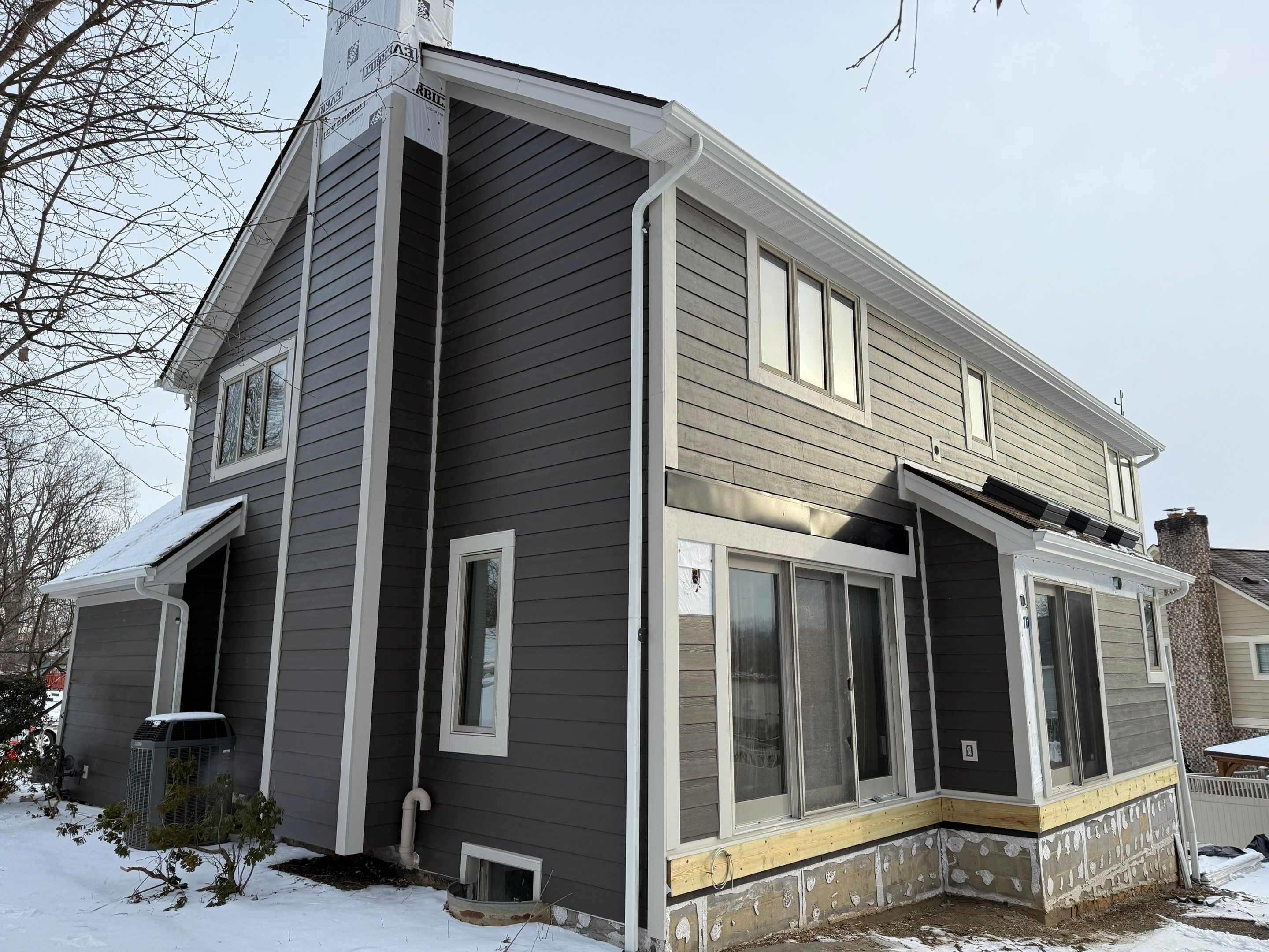 Full exterior remodel by Cousins Roofing Siding & Decks