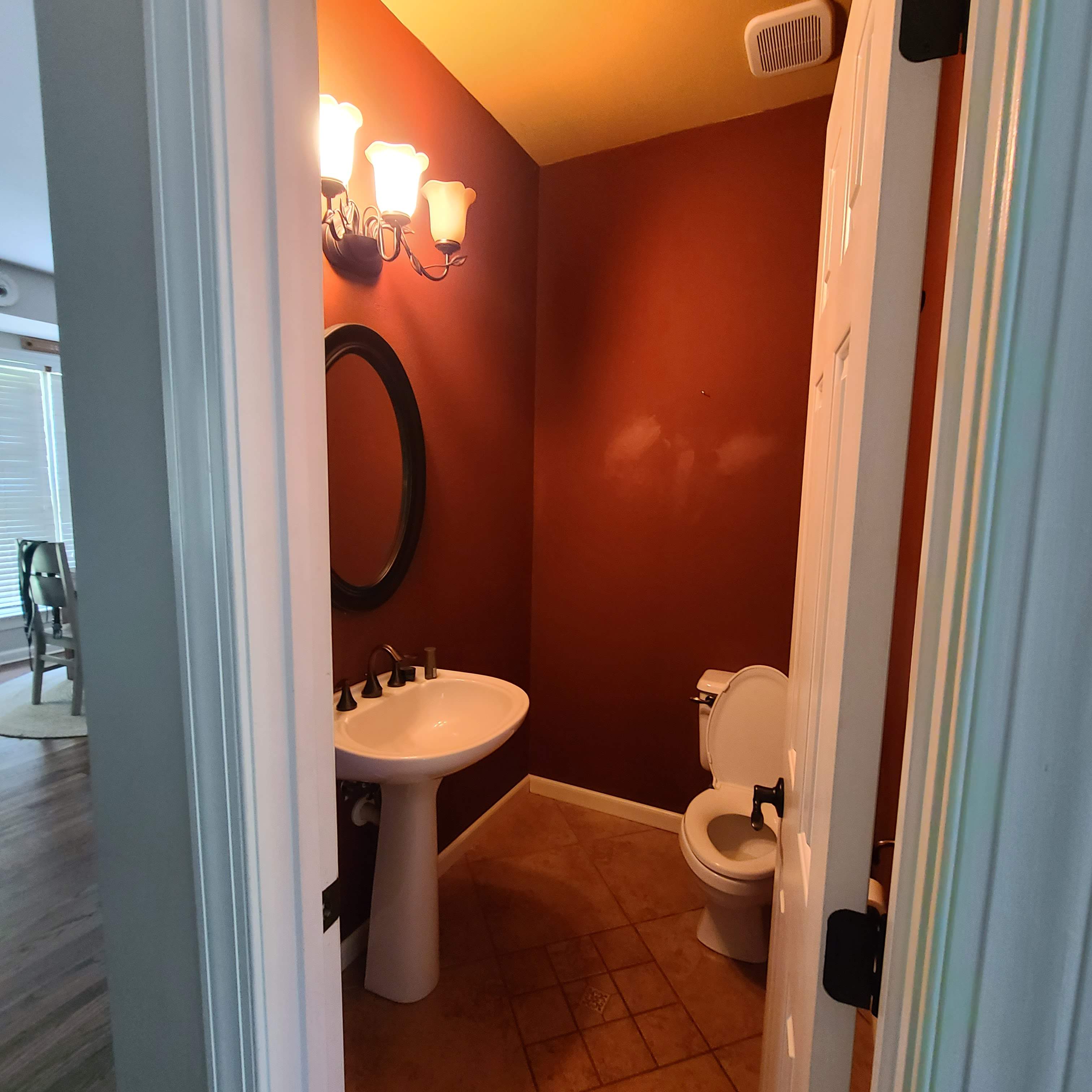 Stunning Powder Bath Makeover by A Step Above Handy LLC 