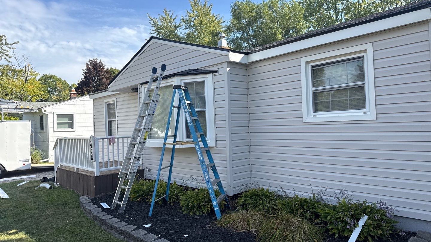 Siding Replacement using Alside D5" Platinum Grey by 180 Contractors