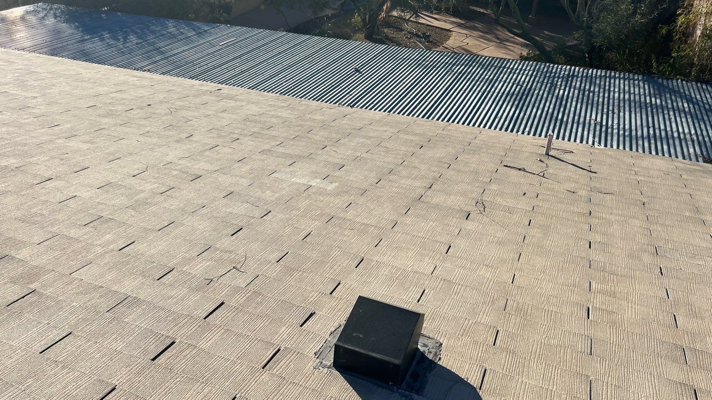 Light Stone Exposed Fastener by Reimagine Roofing
