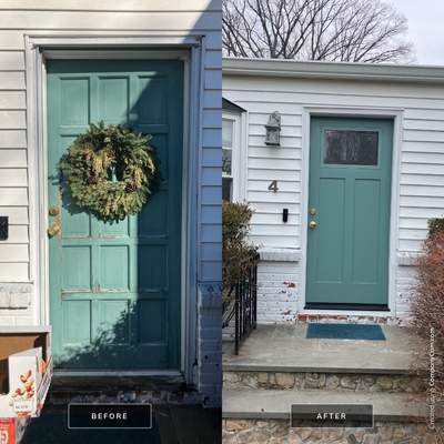 Front Entry Refresh with Updated Door Installation