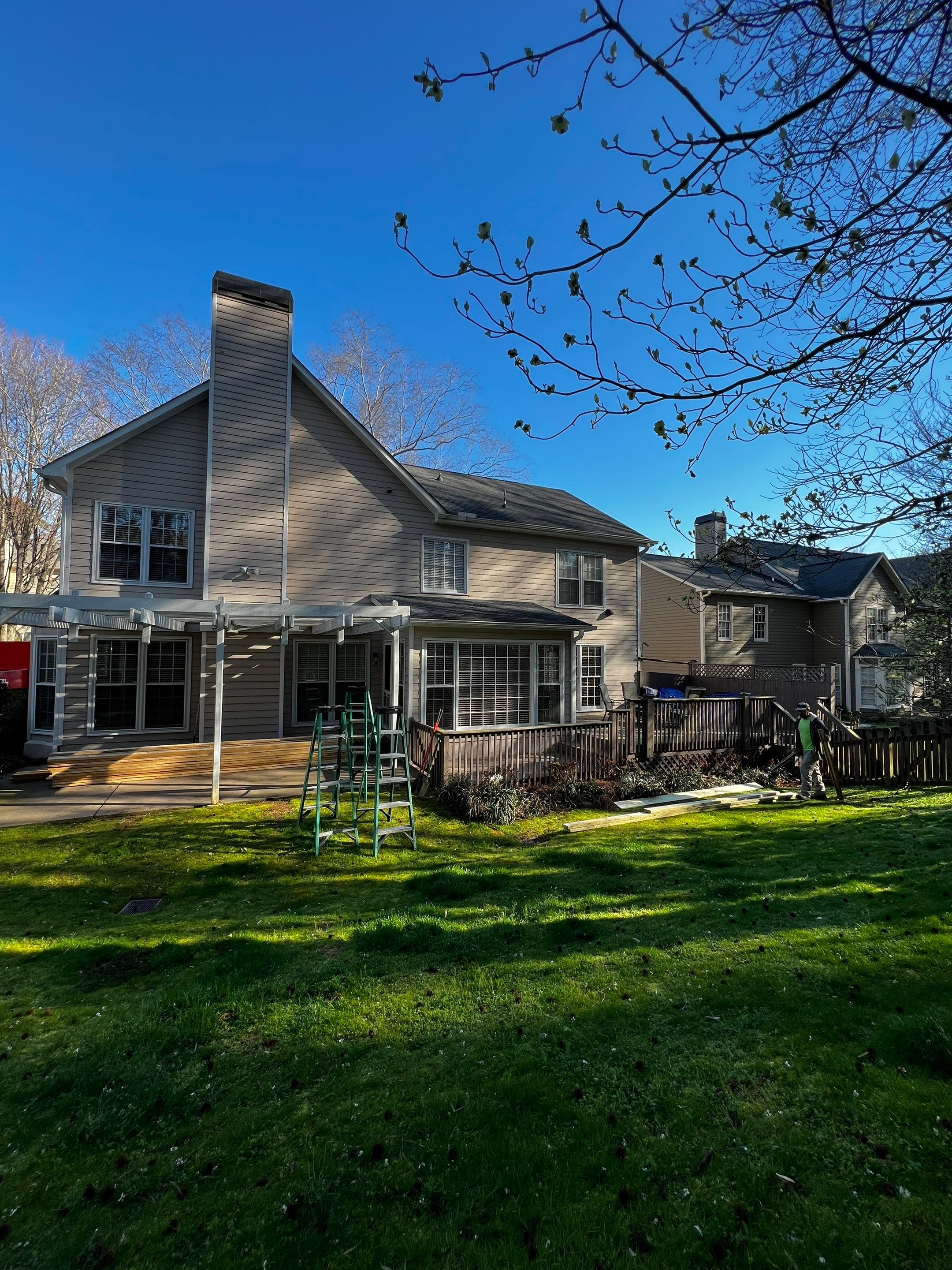 Custom Screened Porch and Multi-Level Wood Deck in Acworth by Swift Home Renovations