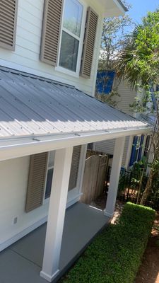 Gutter Installation Using White K-Style Seamless Gutters