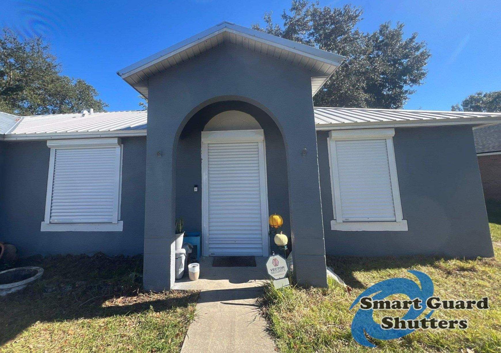 Hurricane Protection in White by Smart Guard Shutters