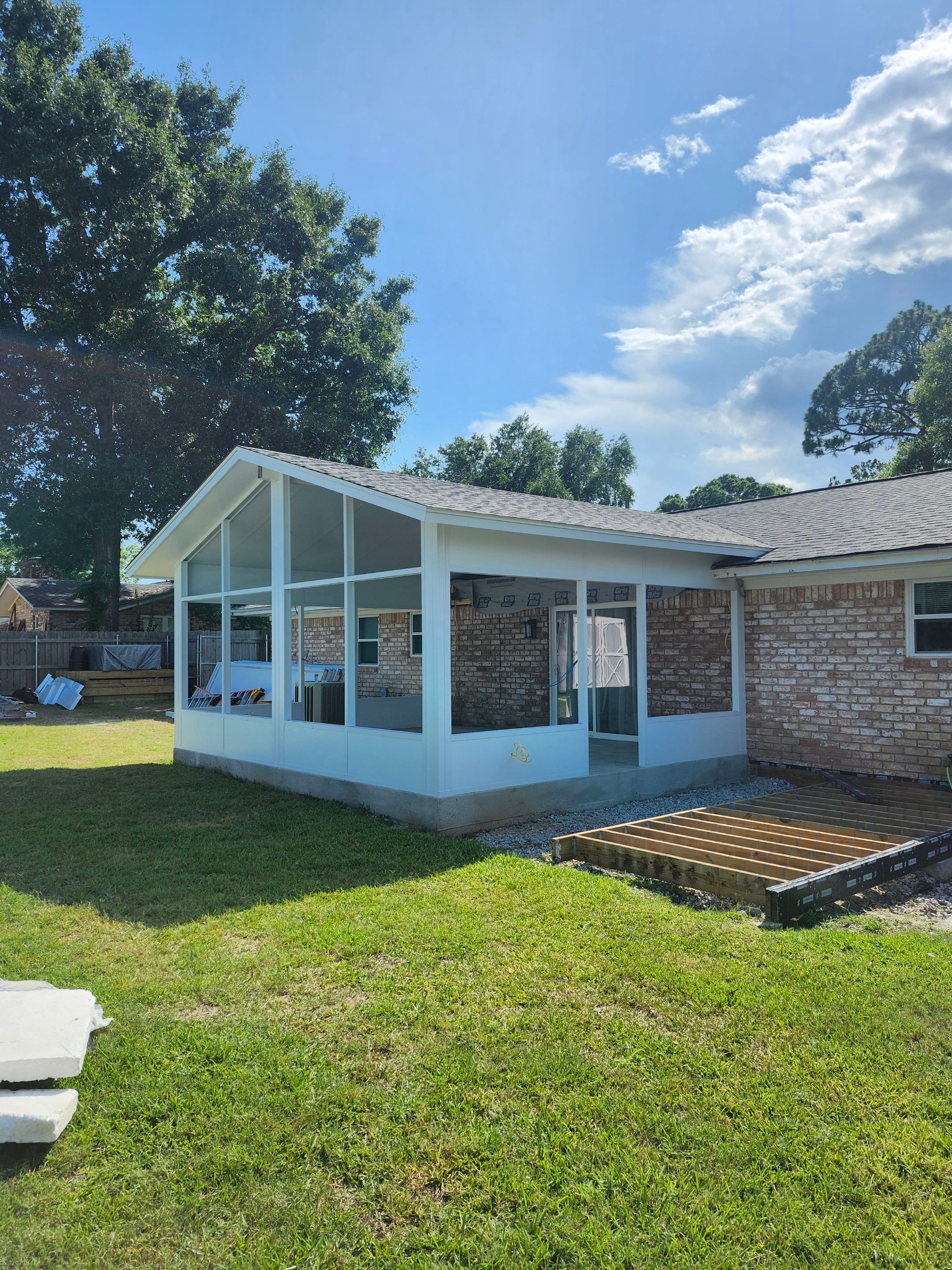 Cathedral Glass Room w/Adjoining Patio Cover by Titan Sunrooms