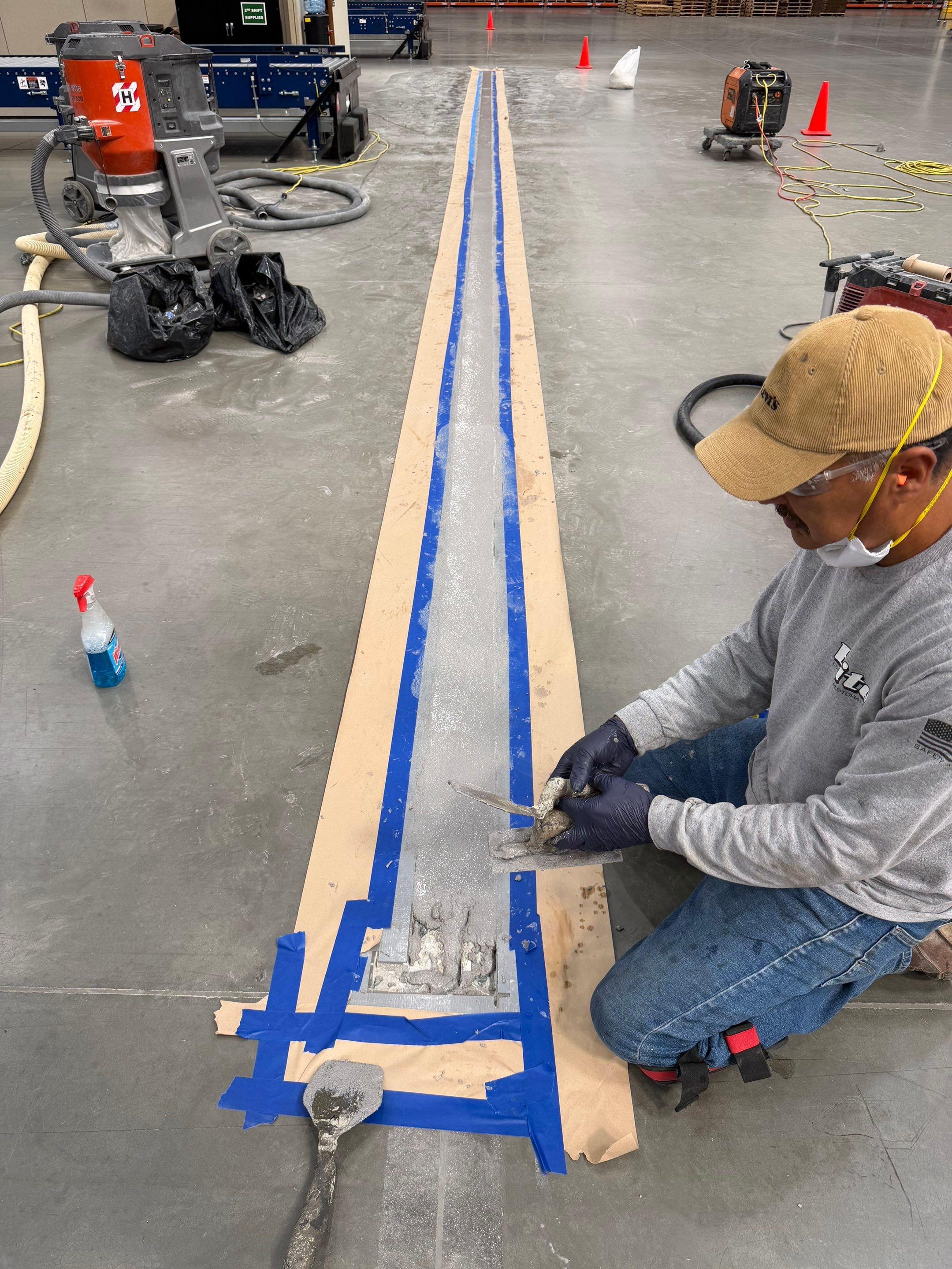 ULINE Stabilization of Deflecting Concrete Floor Panels in Ontario by Elite Concrete Restoration