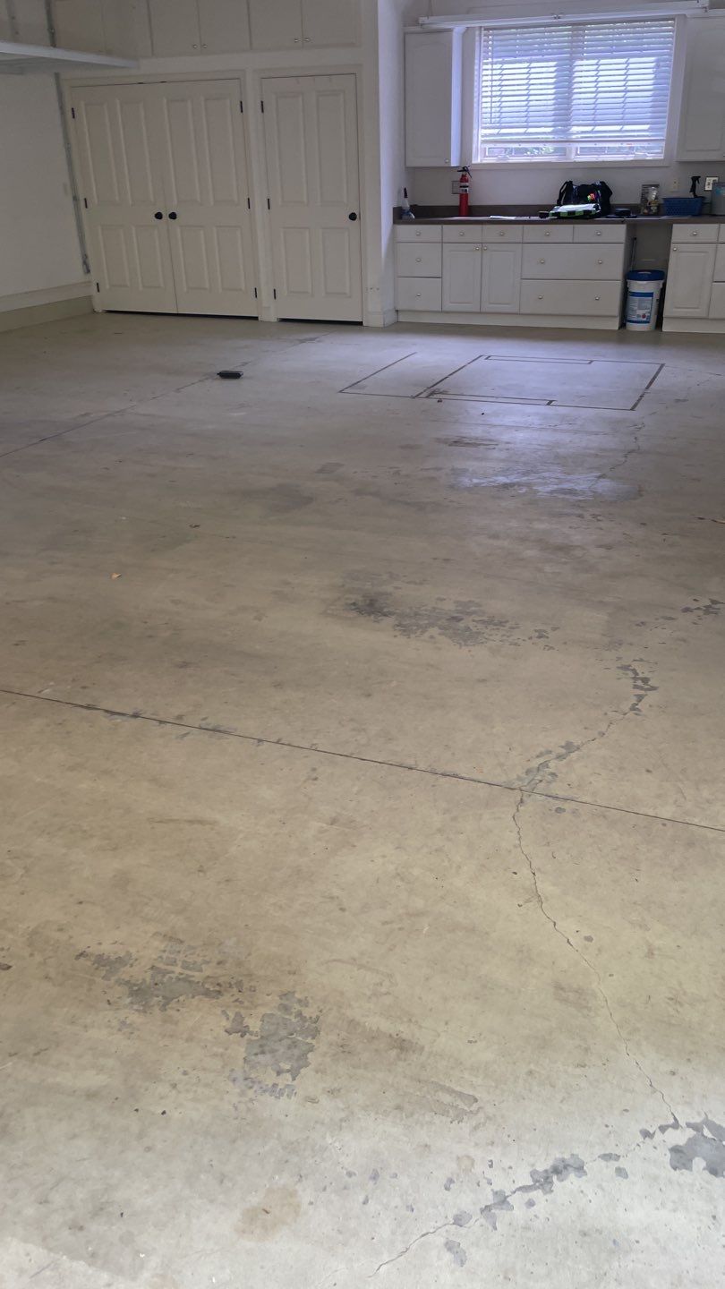 Garage Transformation using Driftwood Colorway by Croc Coatings, LLC