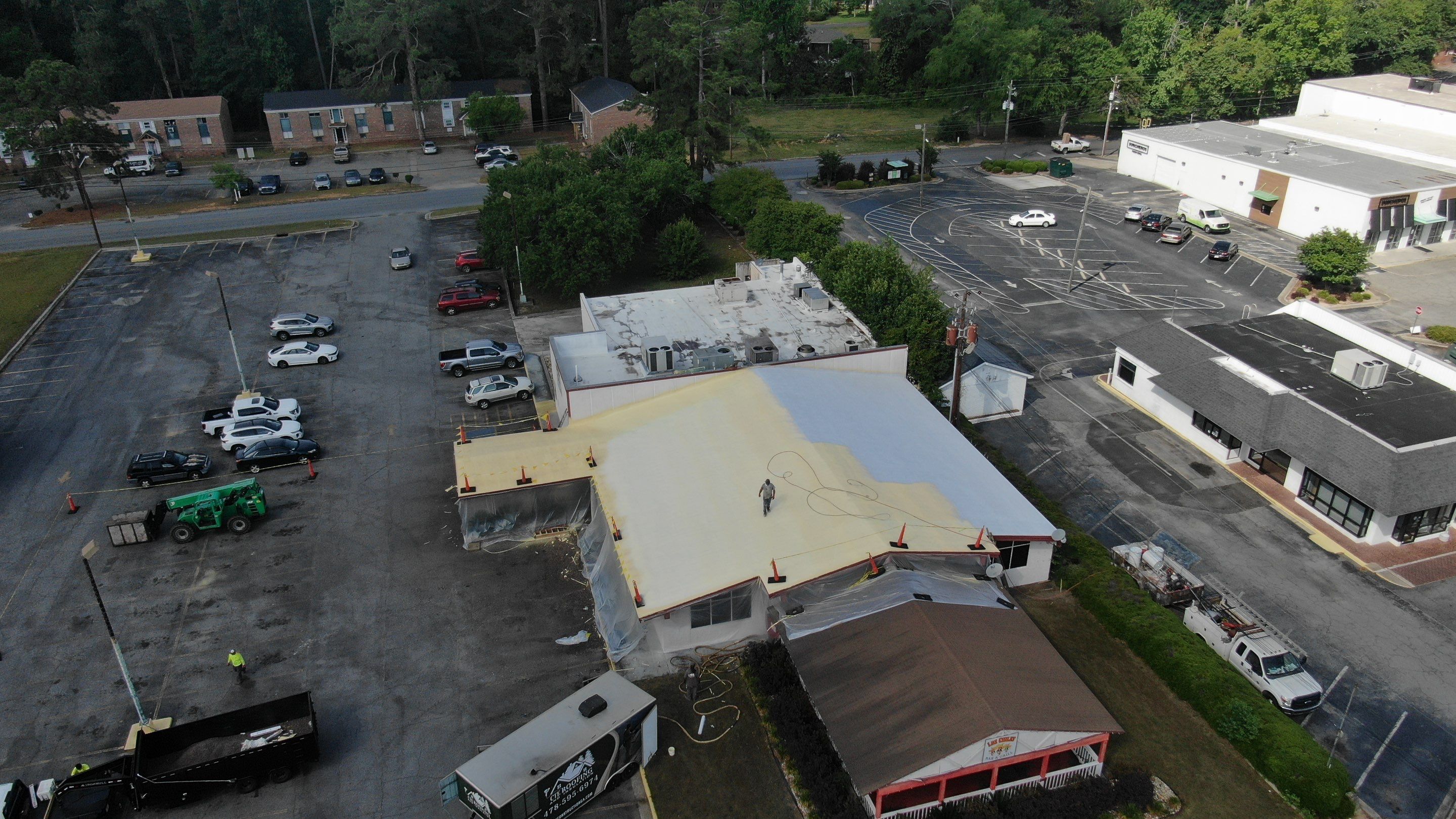 Seamless Spray Foam Roof System  using General Coatings Ultra-Thane 230 HFO 2.8Lb Polyurethane Foam by Hart Roofing And Insulation, LLC