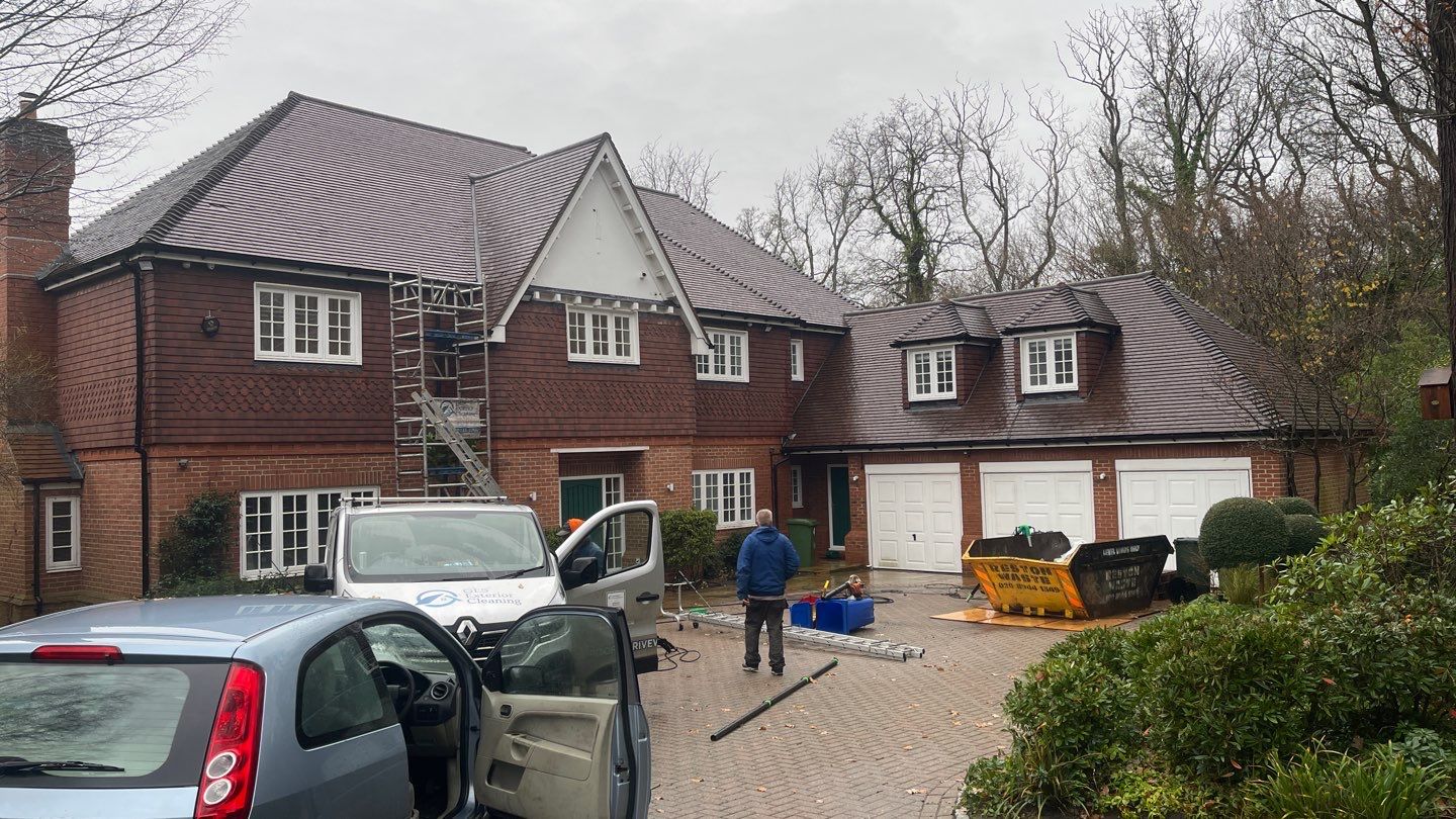 Roof Cleaning and Biocide Treatment using Honda 15lpm Low Pressure Washing Machine by Ges Exterior Cleaning ltd