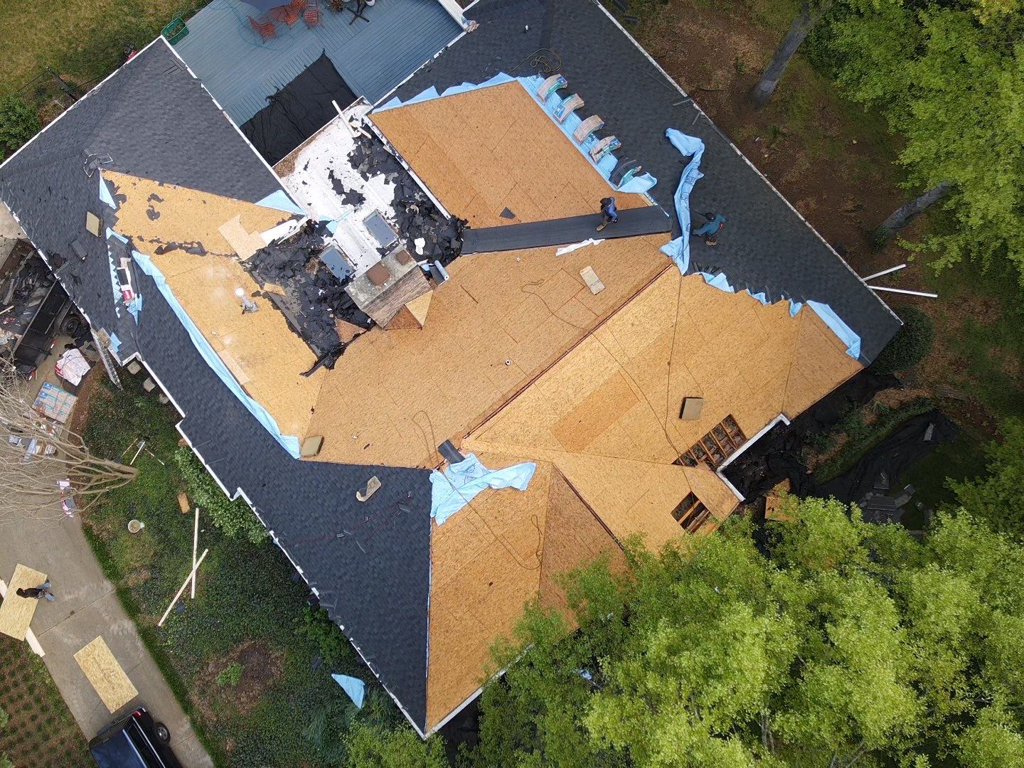 Spartanburg Residential Roof Replacement with Architectural Shingles and Skylights by Roofers LLC