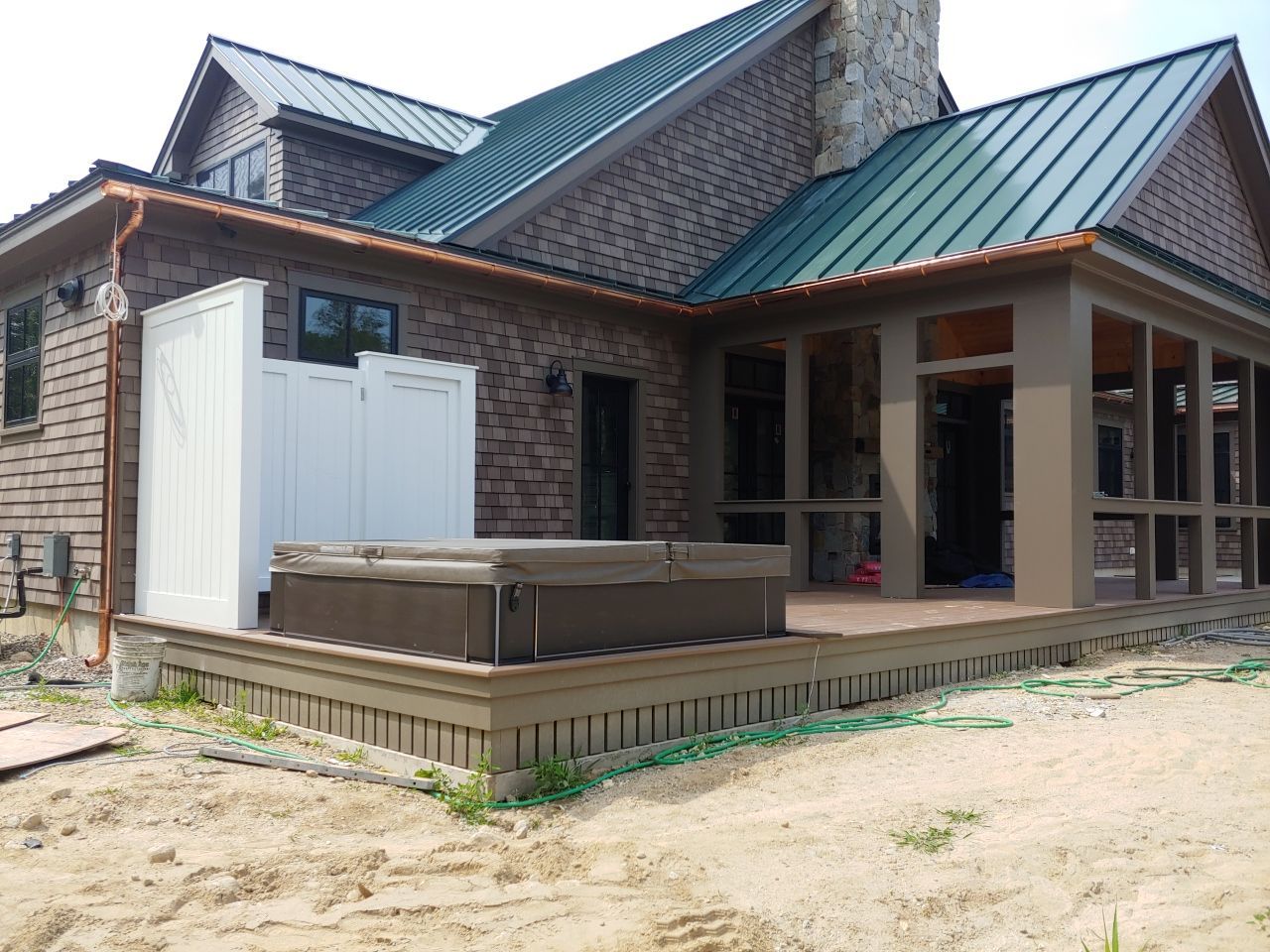 Gutter Installation using 6" Half Round Copper Gutter in Bourne by Gutter Pro Enterprises