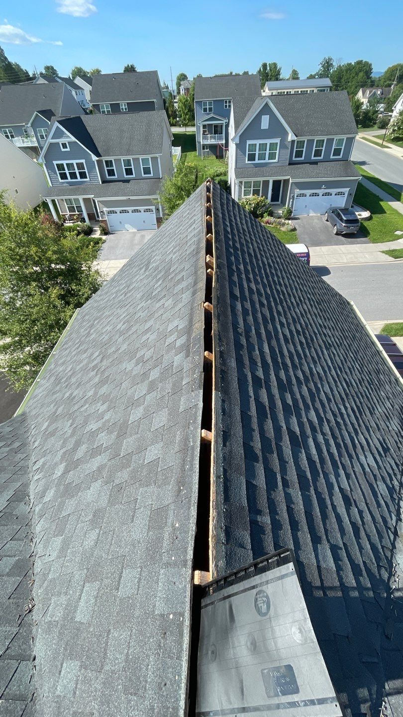 Residential Ridge Vent Installation in Middletown by Frederick Roof Repair