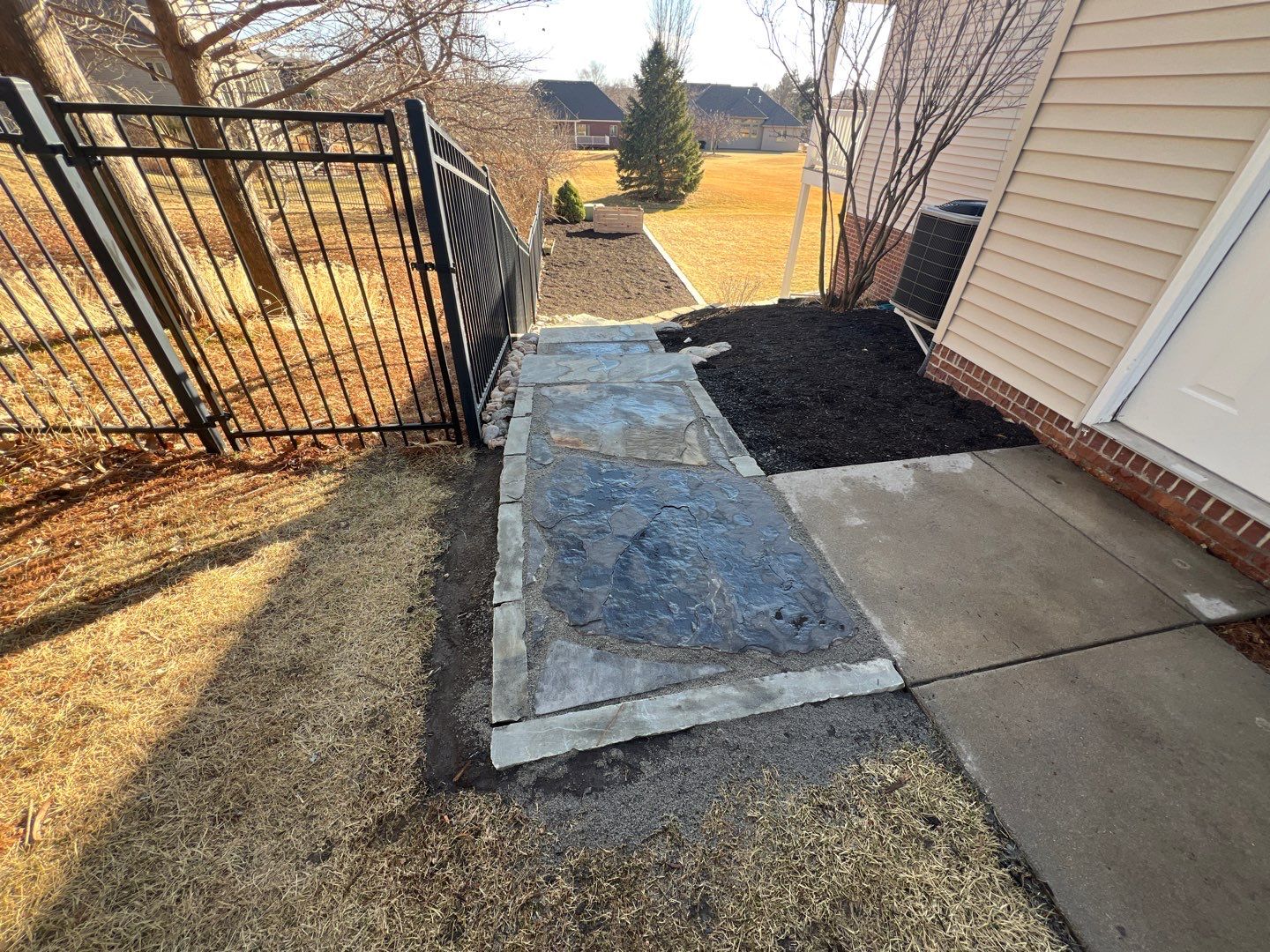 Updated Stone Stepper Path by New Horizon Landscapes