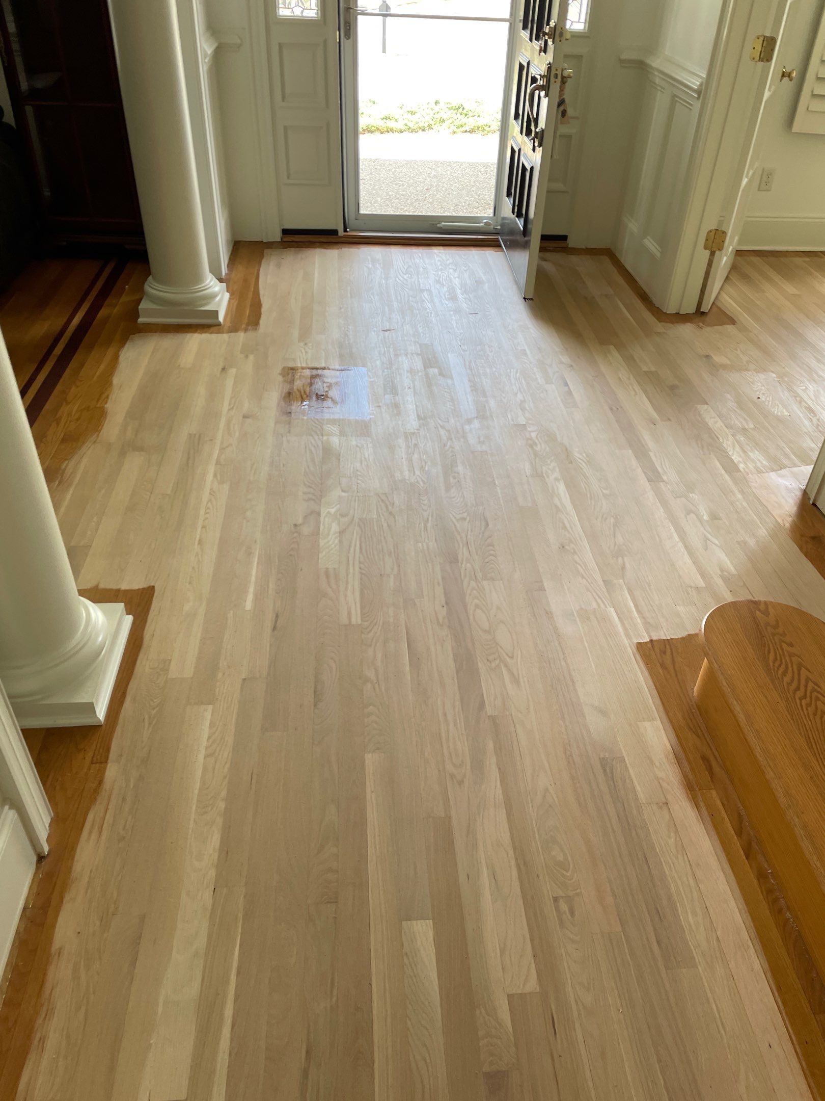 Sand and Refinish using Bona Waterbased by Footprints Floors of Coastal Carolina