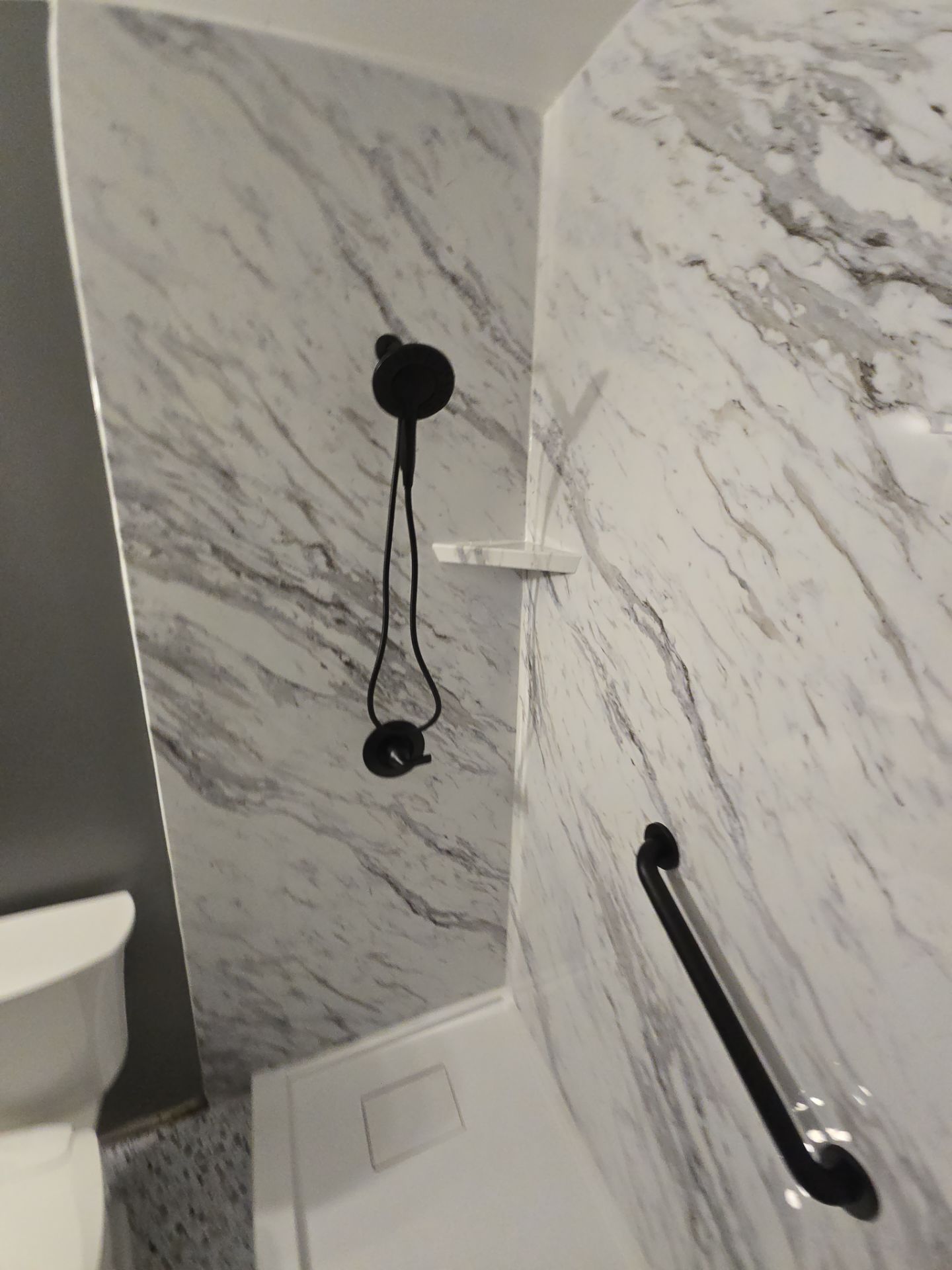 Beautiful tub to shower! by The Shower Company