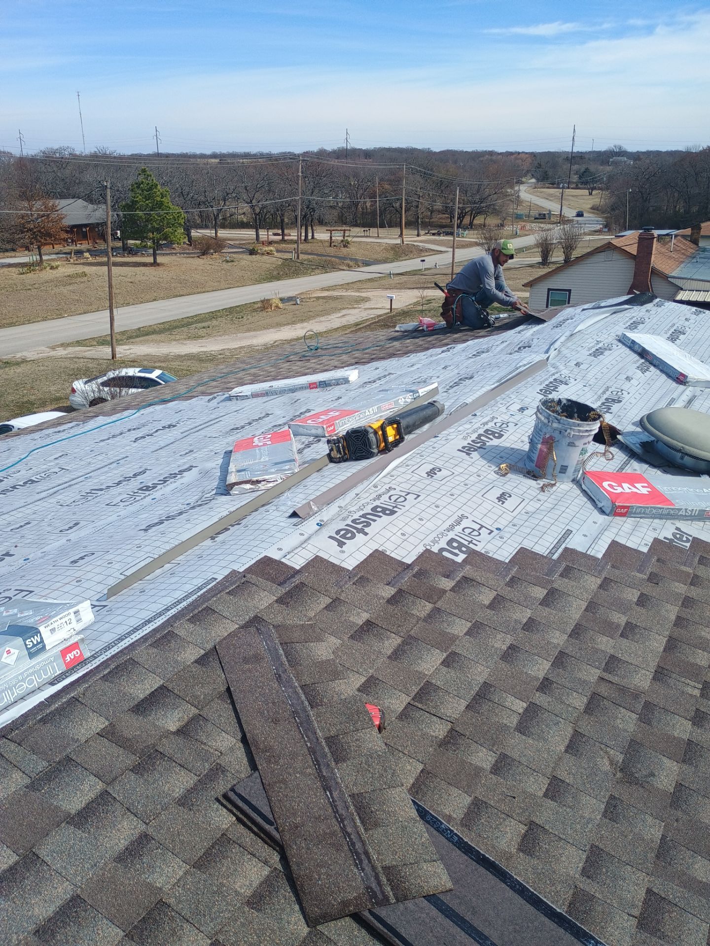 Residential Roof Replacement and Solar Detach and Reset in Ardmore by BANA Roofing and Solar Supply