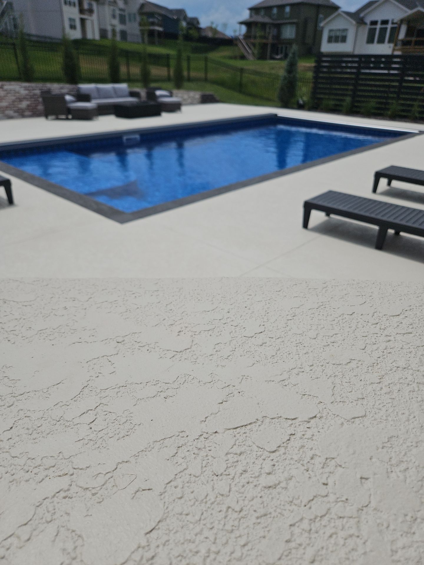 KCMO--Sundek Classic Texture Resurfacing--Bone White by Big Red Decorative Concrete, LLC