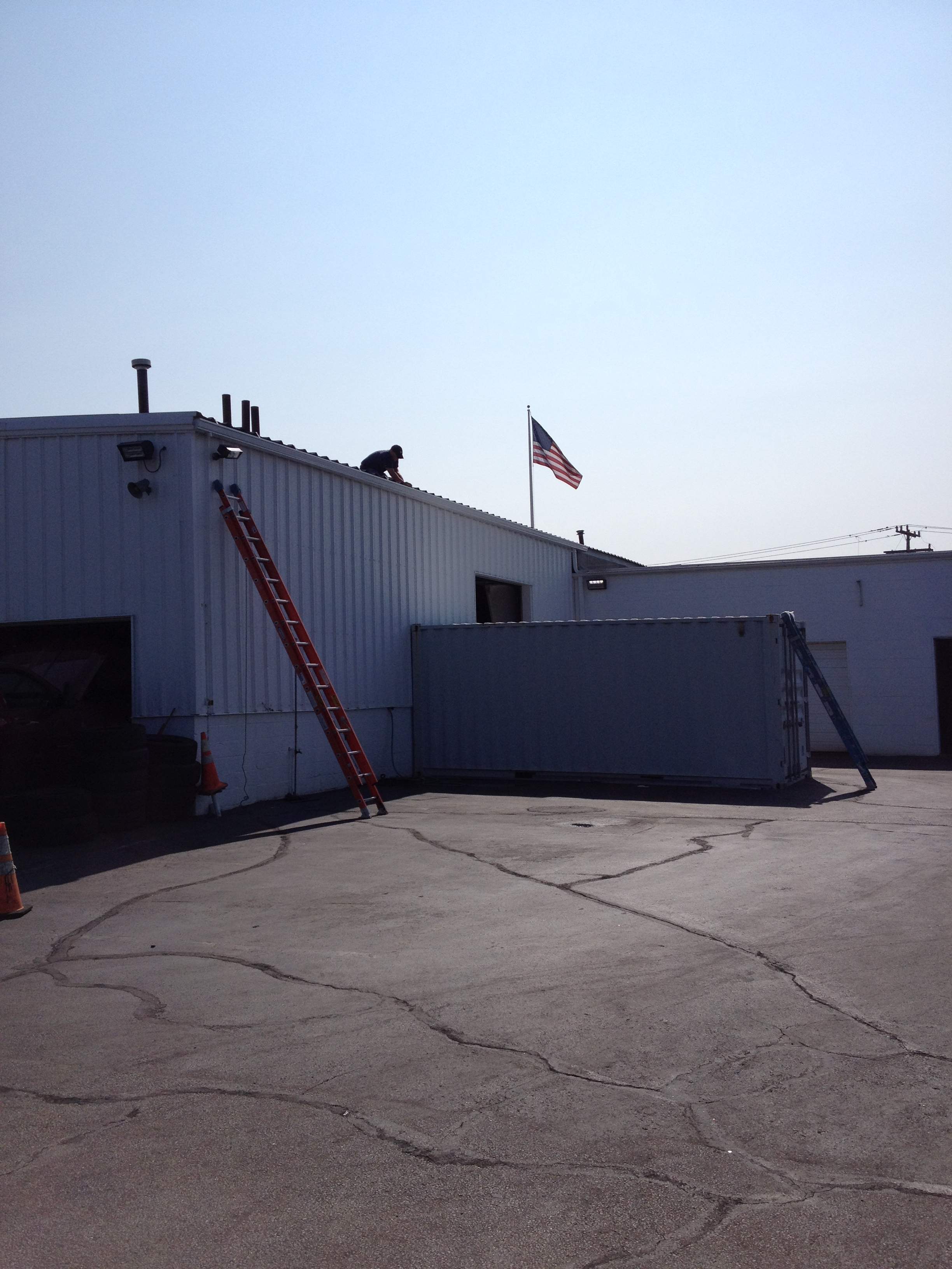 Gutter Installation using 6" K-Style Aluminum Gutter at Tracy Chevrolet by Gutter Pro Enterprises