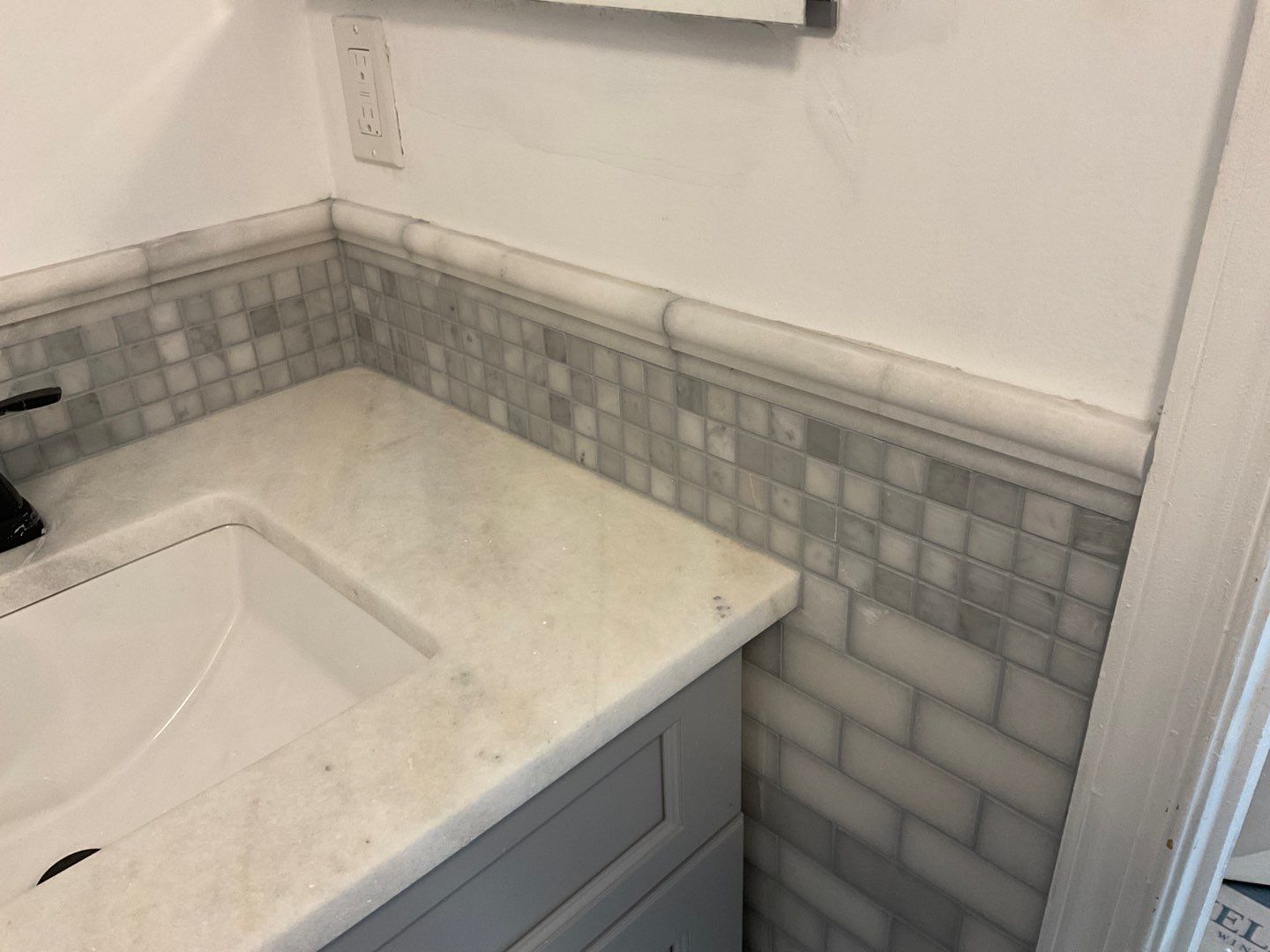 Bathroom Remodel using Two new bathroom design and new floors by Alpha Design Services