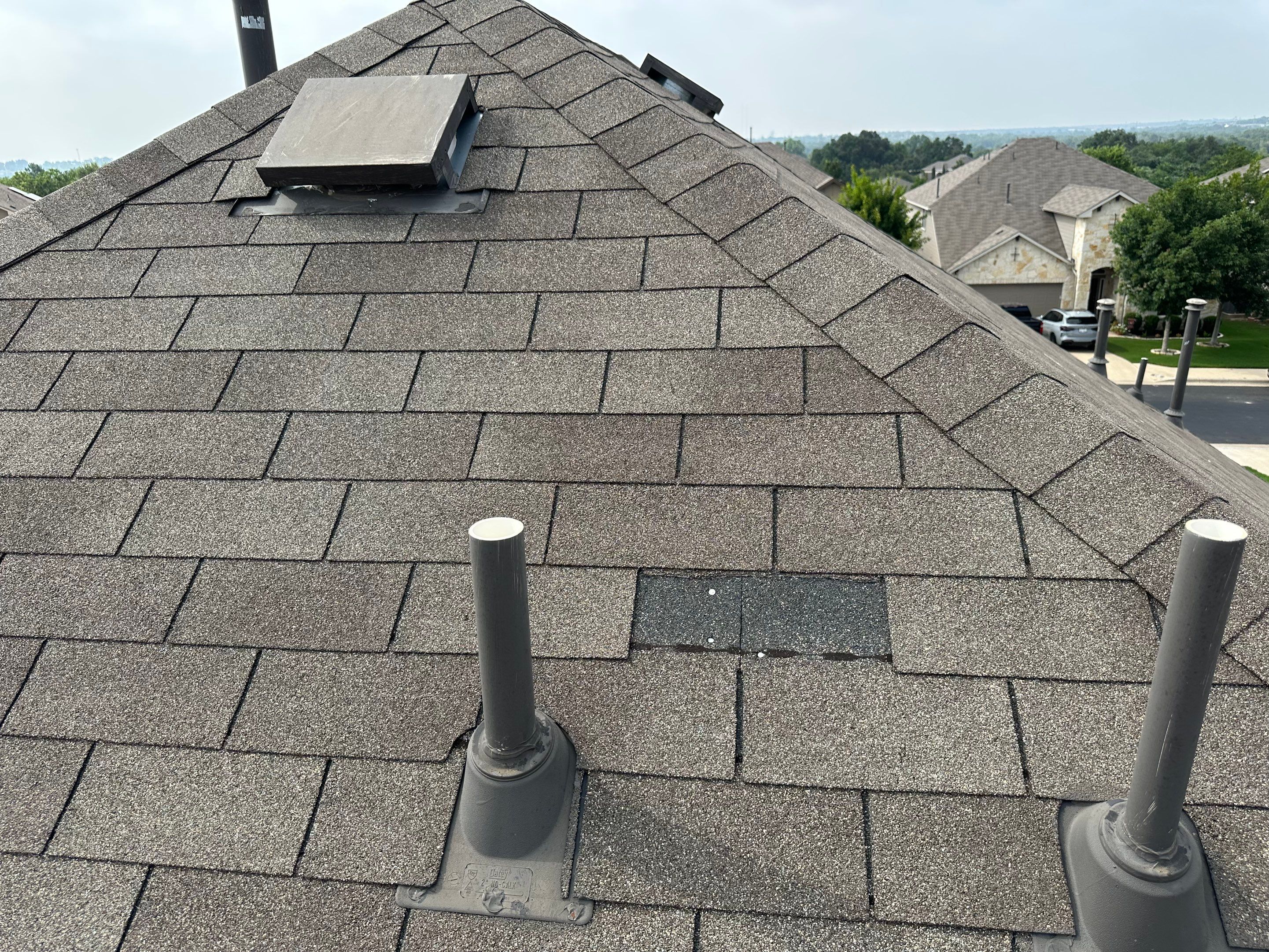 Residential Roof Replacement using GAF - HDZ - Weathered Wood by Action Exteriors Austin