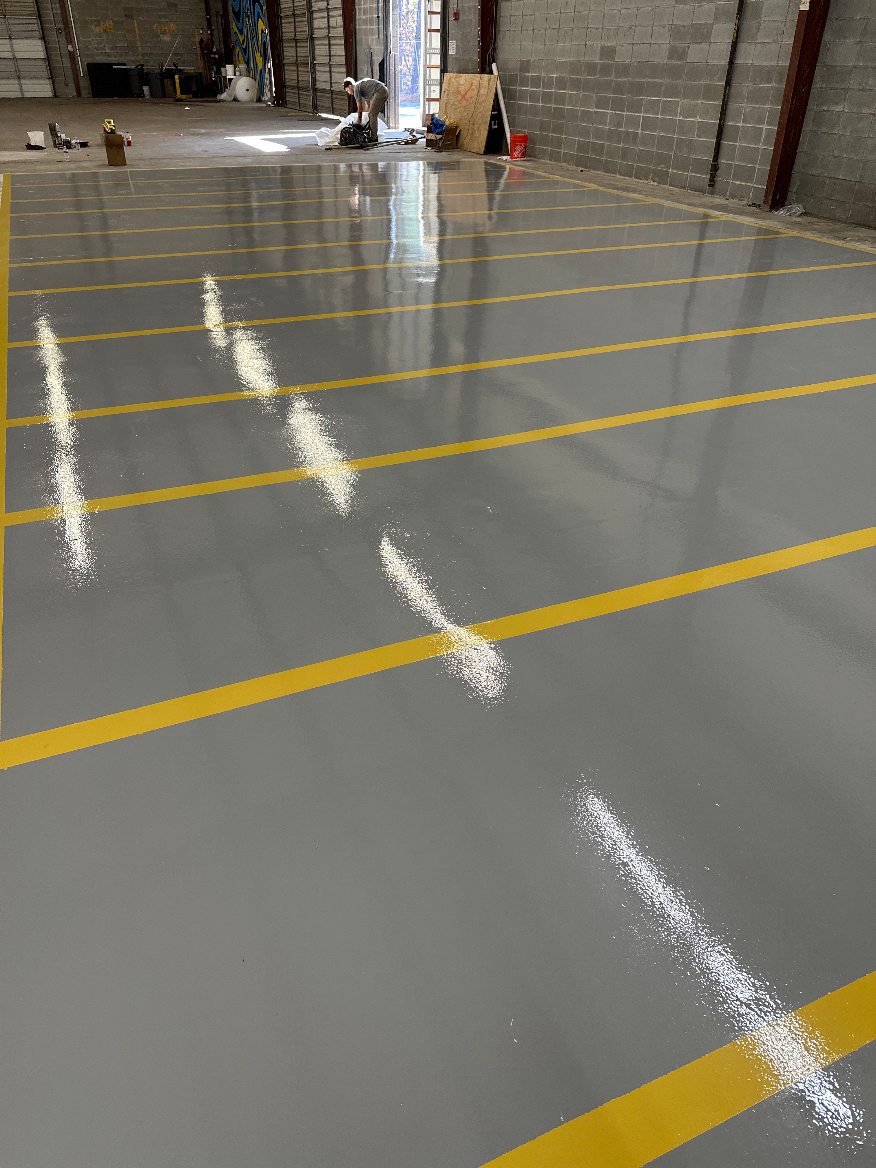 High-Gloss Industrial Epoxy Flooring Installation in Tucker, Georgia by Cornerstone Hard Surface Restoration