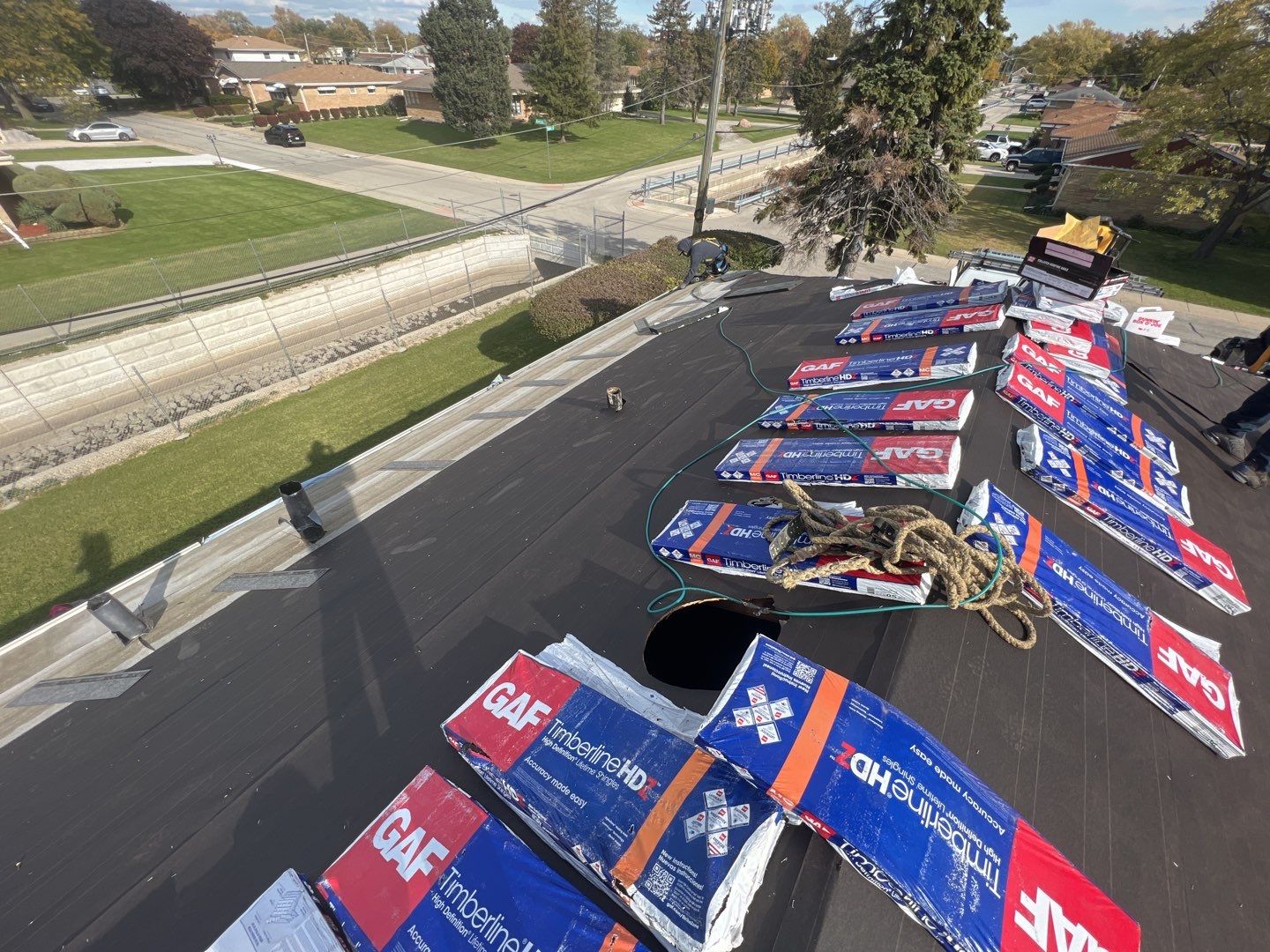Residential Roofing Installation using GAF Timberline HDZ by Pro Home Services Inc