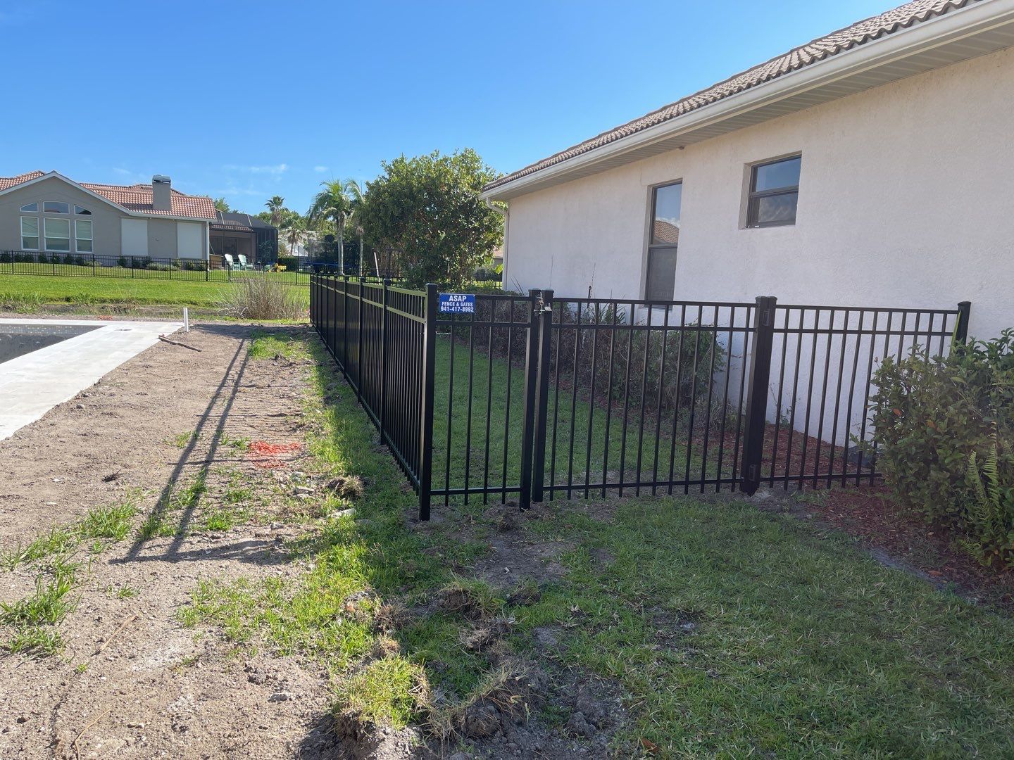Bradenton, FL  4ft. Tall 3-Rail Black Aluminum Fence by Asap fence and gates, LLC