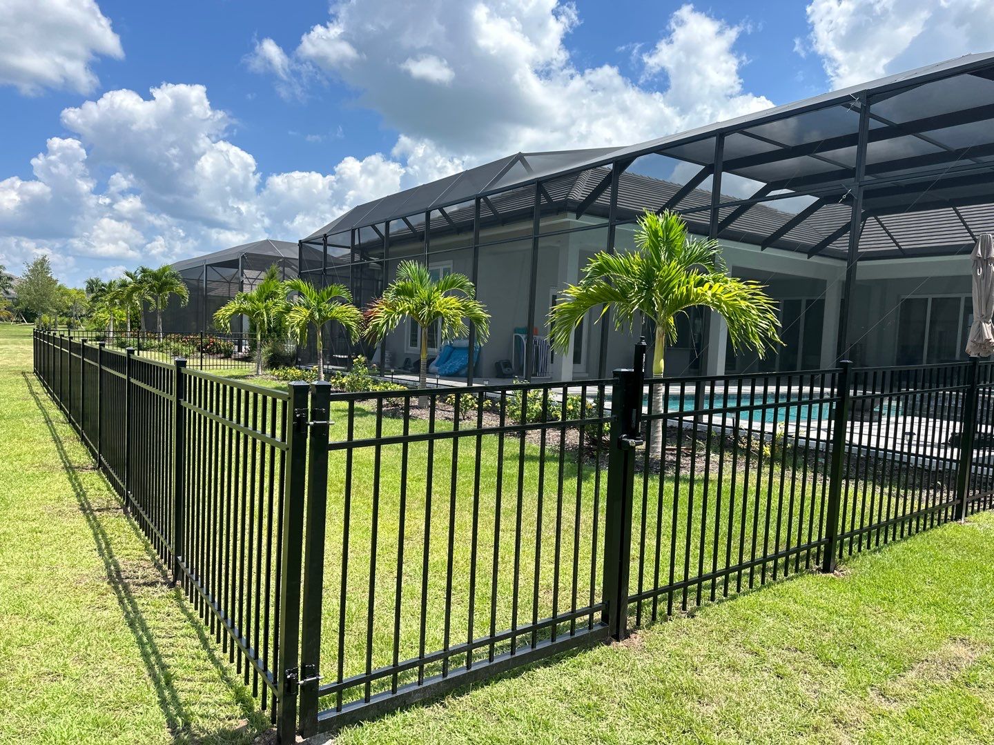 Aluminum Fence Installation using 3 Rail Aluminum Fence by Asap fence and gates, LLC