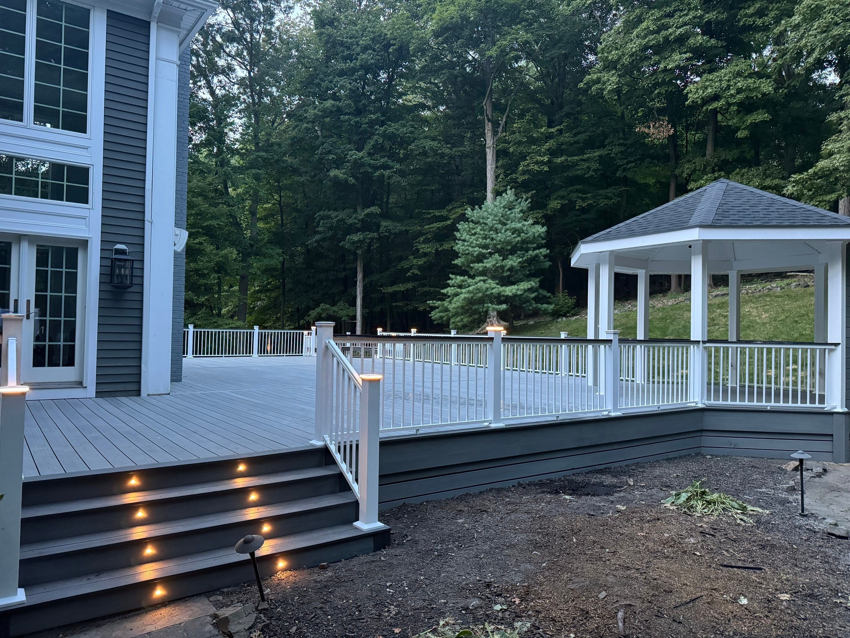 Deck Resurface with Gazebo and Bench by deck guardian