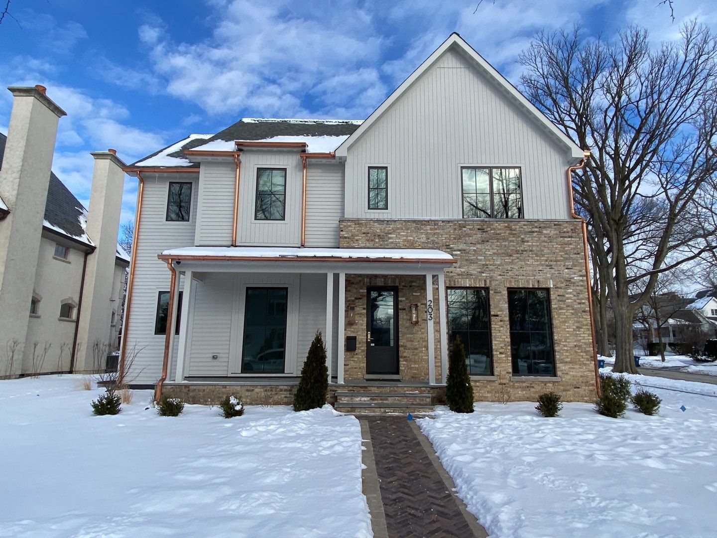 New Home Construction using Fiber Cement by Style Exteriors by Corley