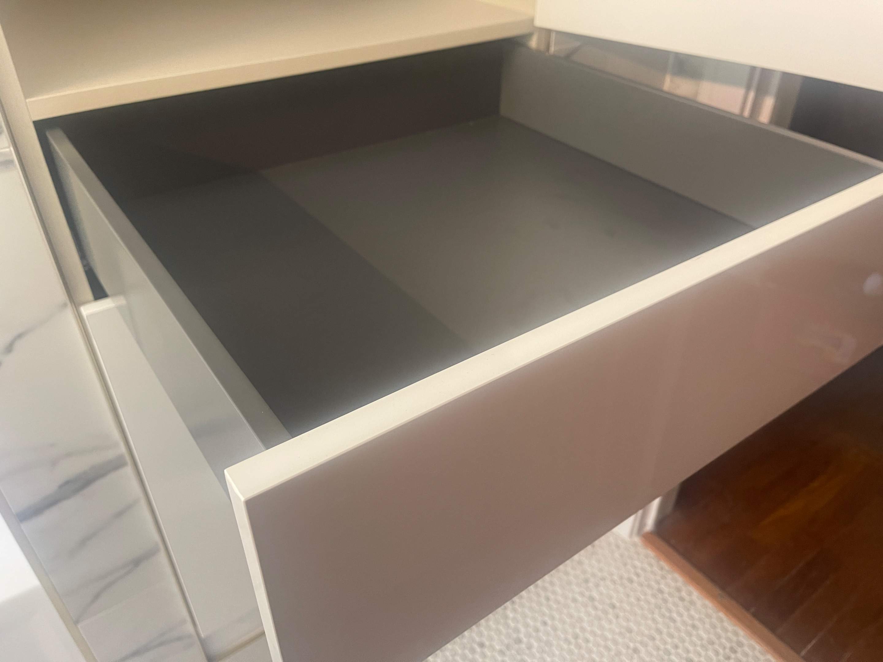 San Antonio Kitchen and Bathroom Remodel Featuring Marble-Patterned Tiles by Mena stone surfaces