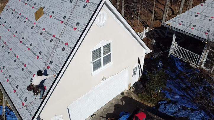 Reroof paid for by the insurance company. by Galian Roofing LLC