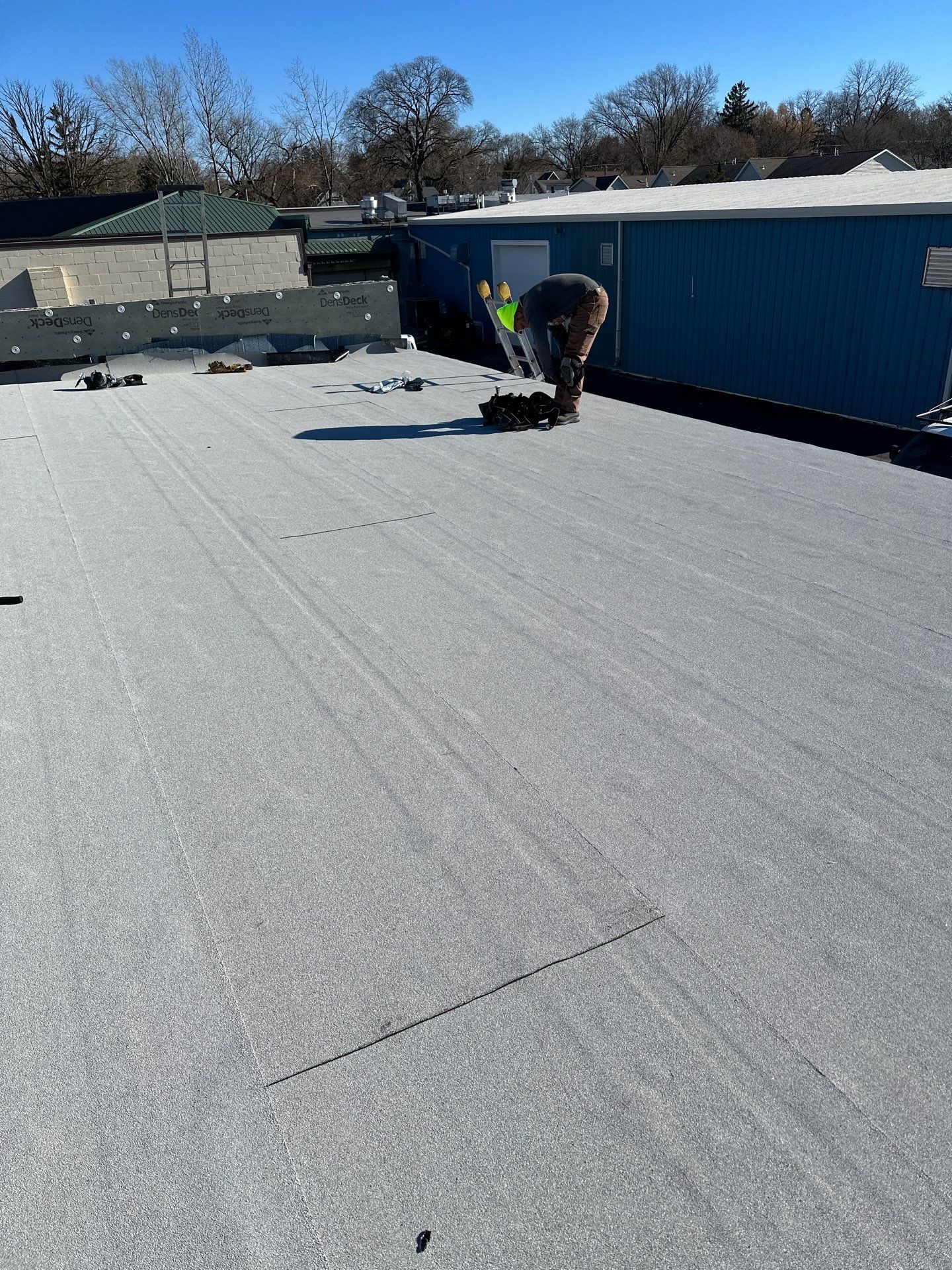 Commercial Roofing using Certainteed Flintastic Self Adhered by Stendahl Services