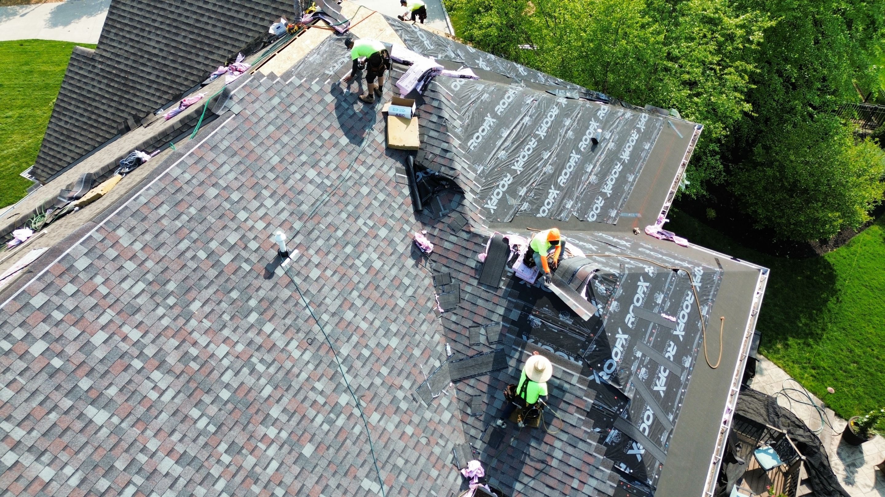 Residential Roofing Installation using Duration Series Shingles - Colonial Slate by RoofX 
