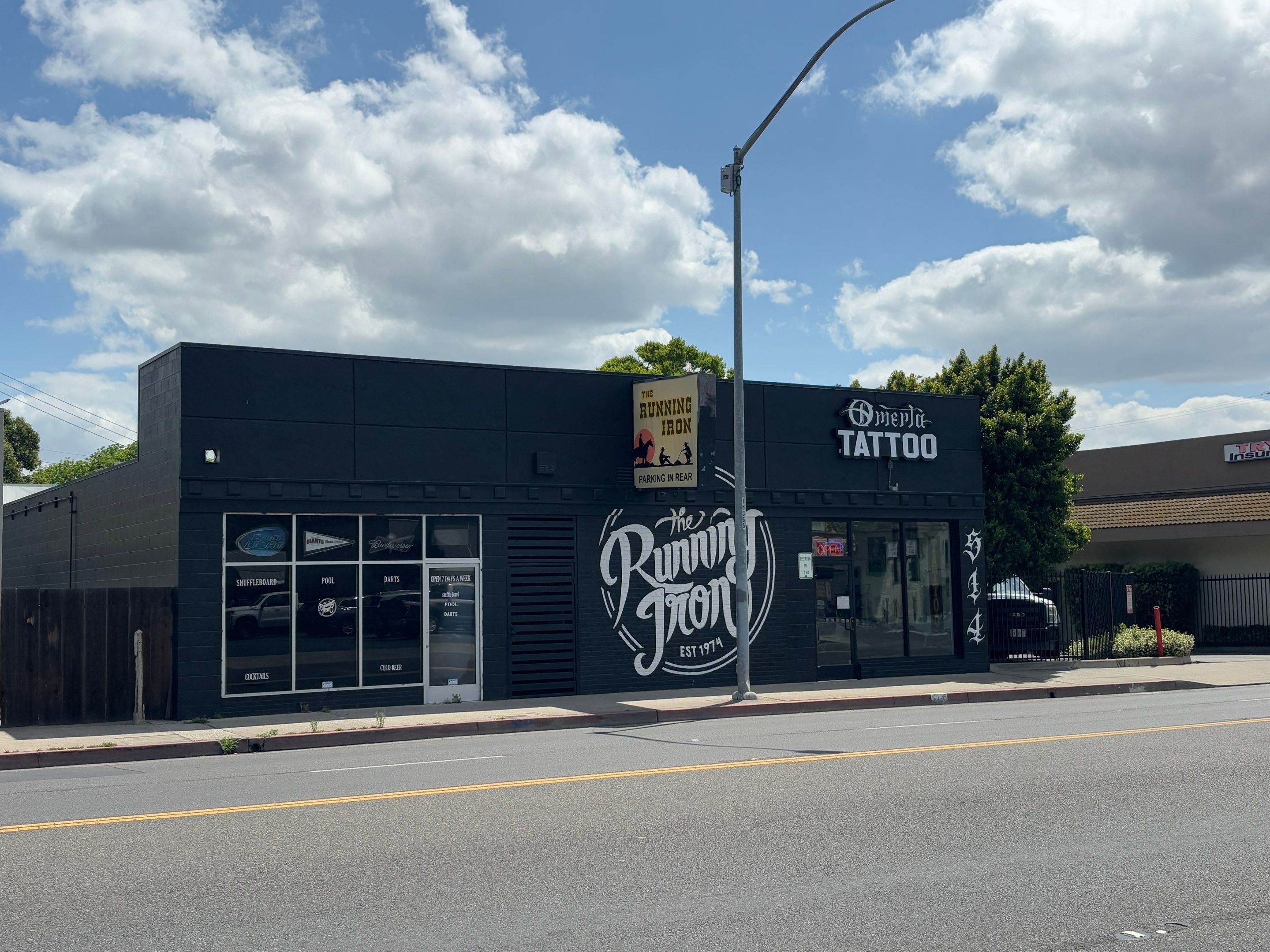 Custom Channel Letter Sign Installation for Omerta Tattoo in Modesto by City Signs